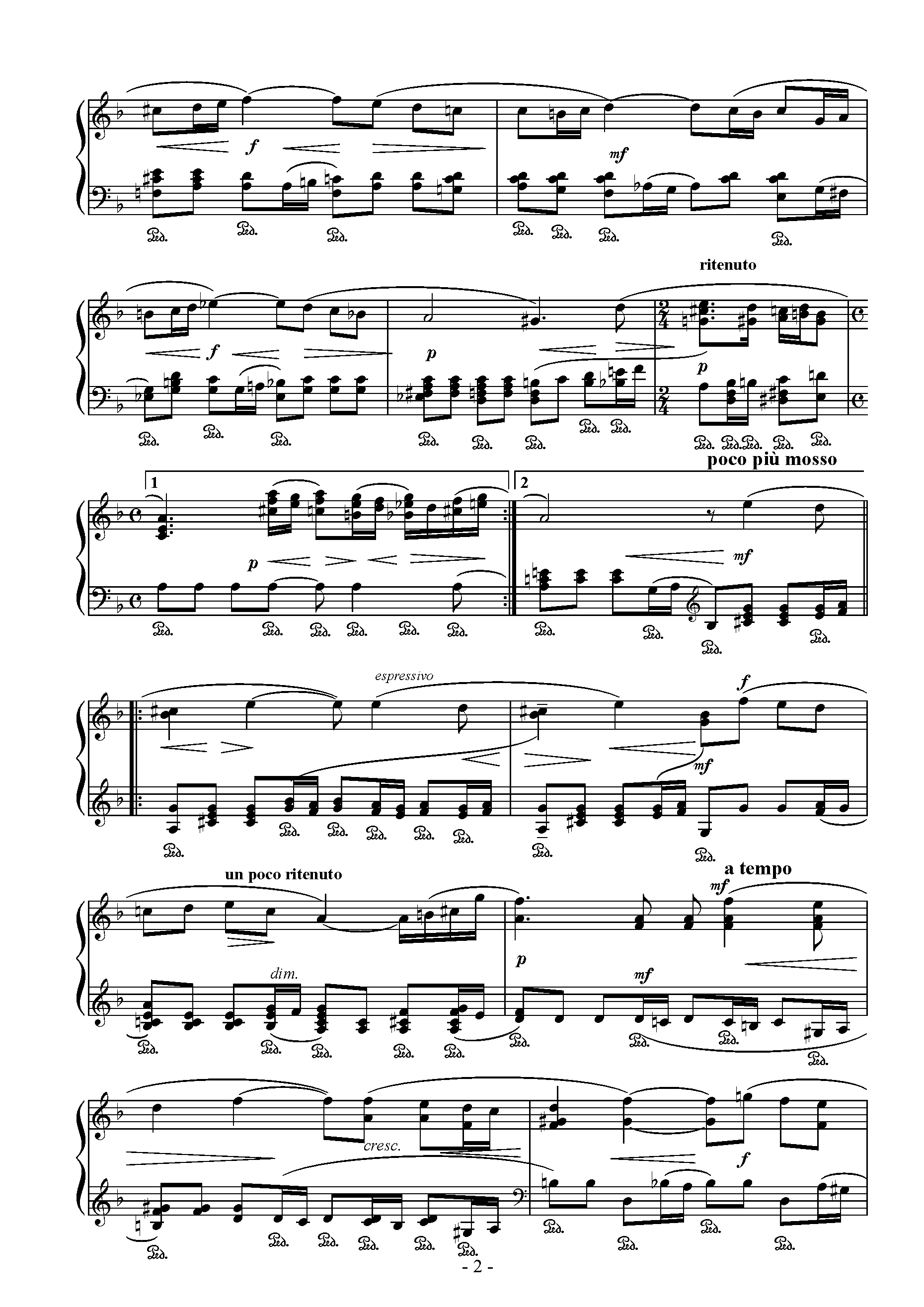 Vocalise, Op.34, No.14 by Sergei Rachmaninoff Sheet Music arranged by 8notes.com for Piano - 1 of 3 pages