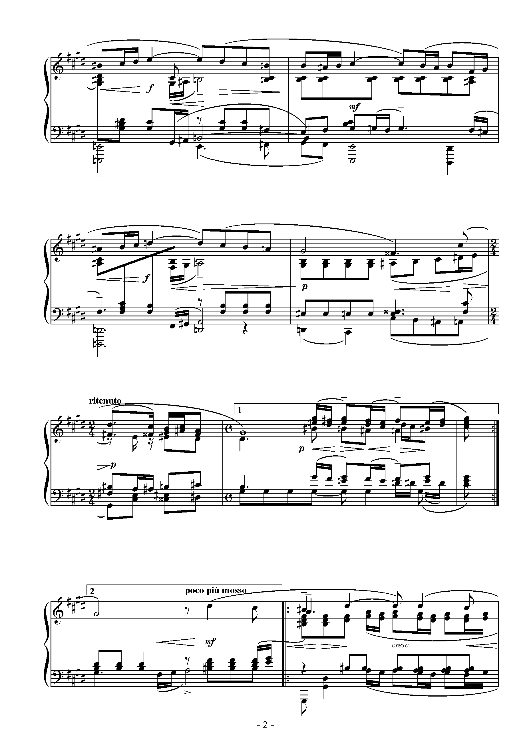 Vocalise, Op.34, No.14 by Sergei Rachmaninoff Sheet Music arranged by 8notes.com for Piano - 1 of 4 pages
