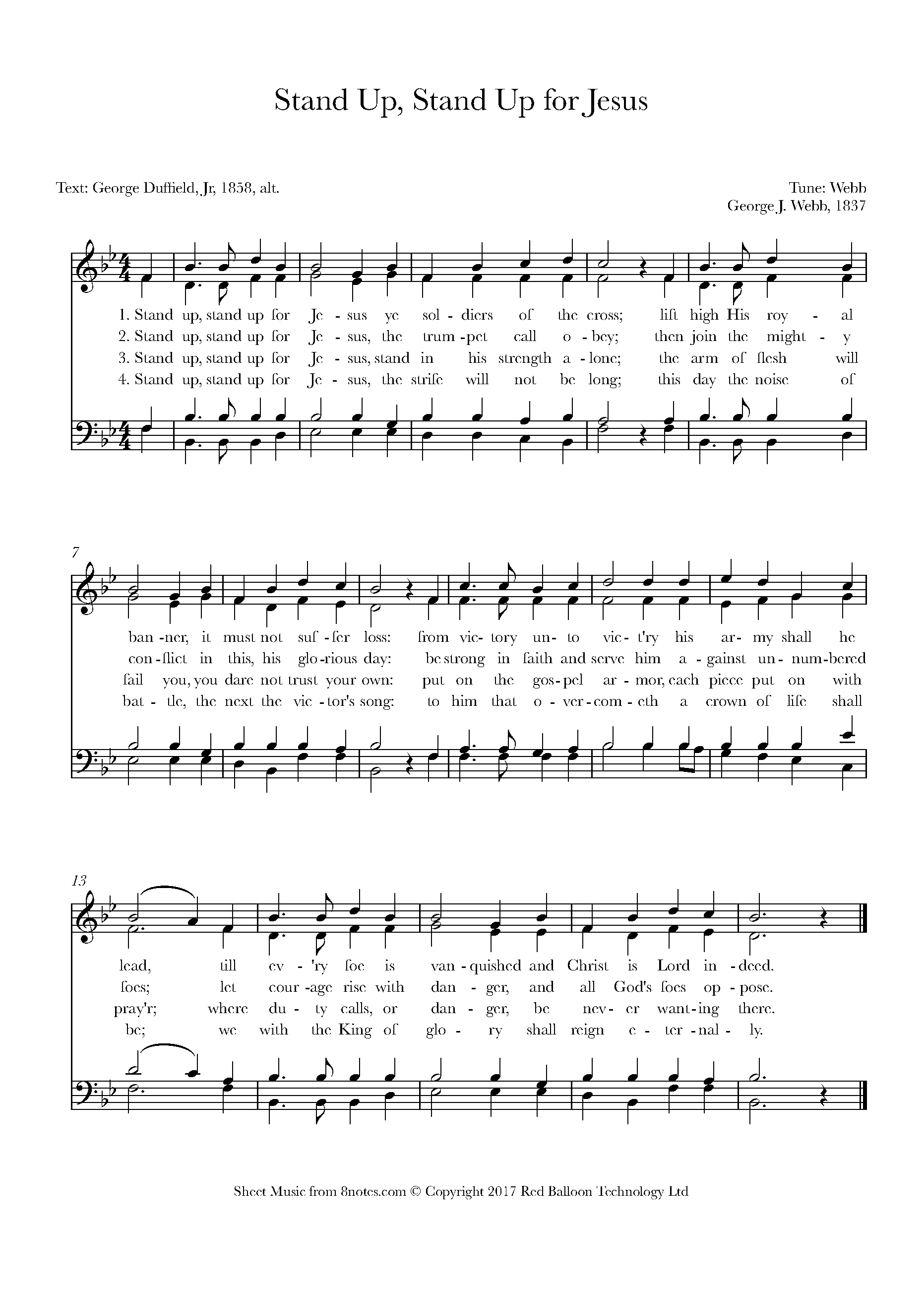 Stand Up Stand Up For Jesus Sheet Music For Piano 8notes Com G and you brought these bones to life. for jesus sheet music for piano