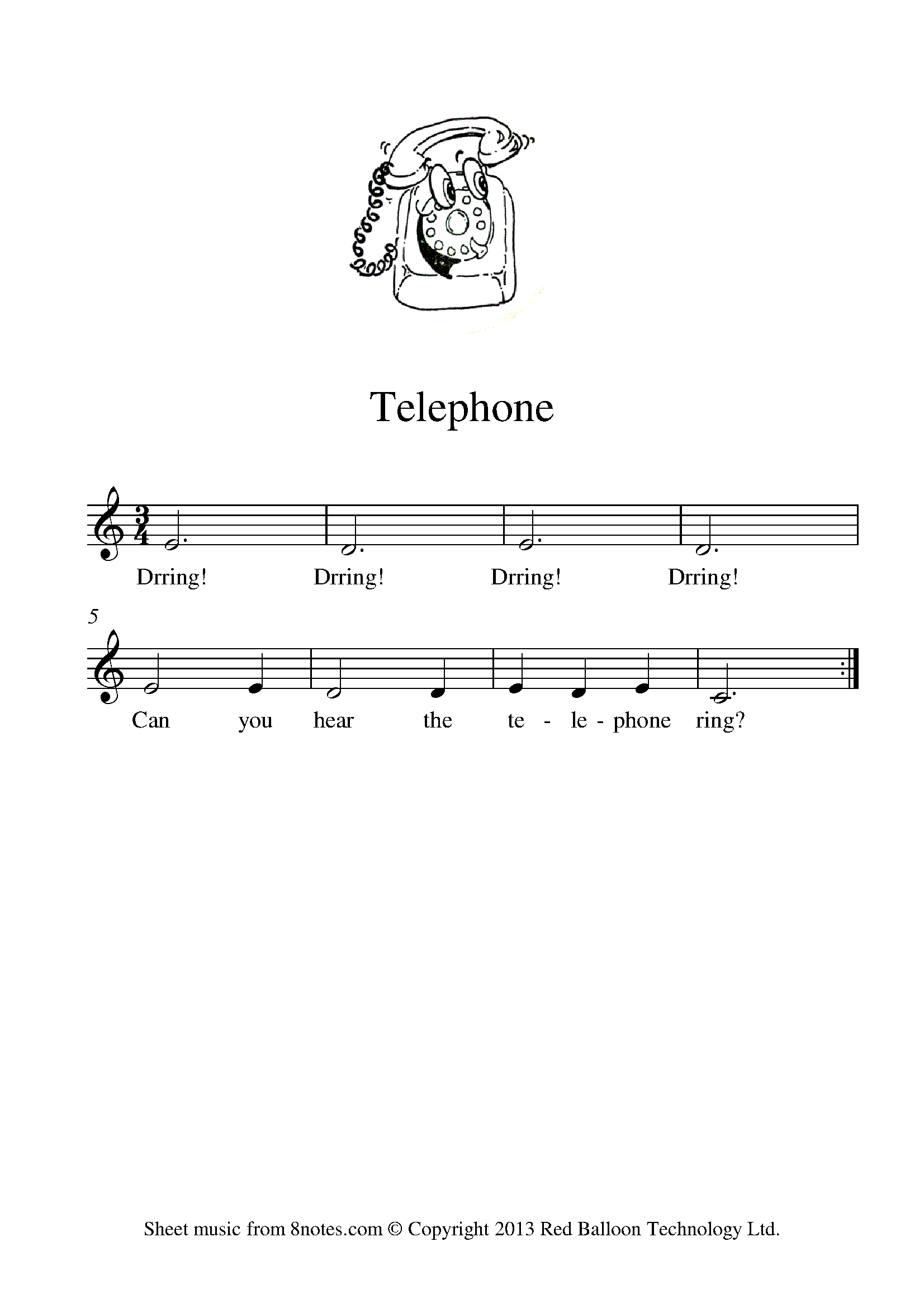 Bruce Telephone Sheet music for Piano