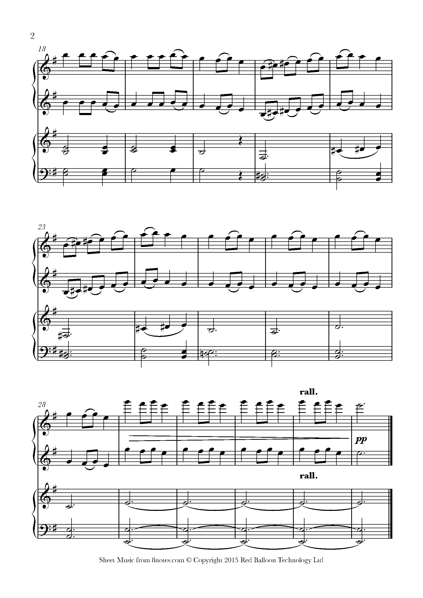 Carol of the Bells Sheet music for Piano Duet - 8notes.com