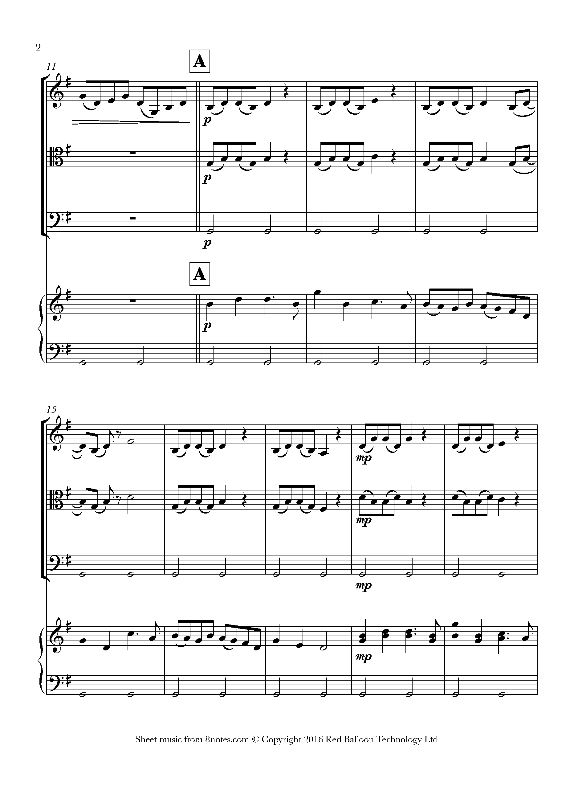 CottonEyed Joe Sheet music for Piano Quartet