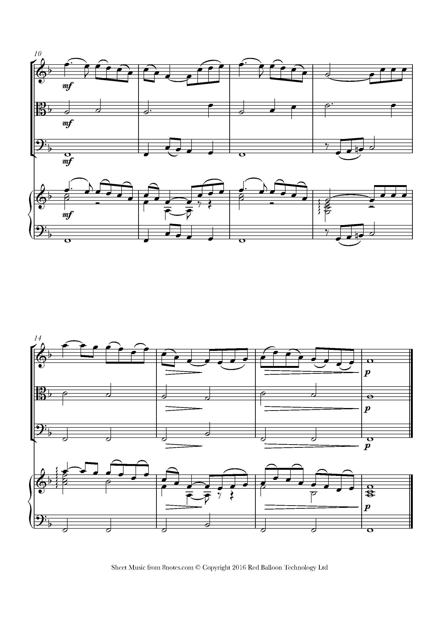 Oh Danny Boy (Londonderry Air) Sheet music for Piano Quartet