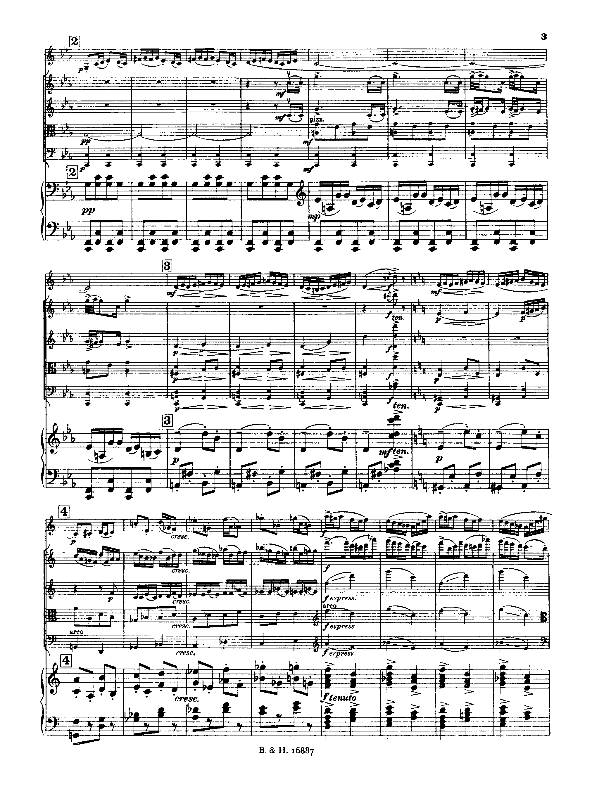 Overture on Hebrew Themes, Op.34 by Sergei Prokofiev Sheet Music arranged by 8notes.com for Piano Quintet - 1 of 23 pages