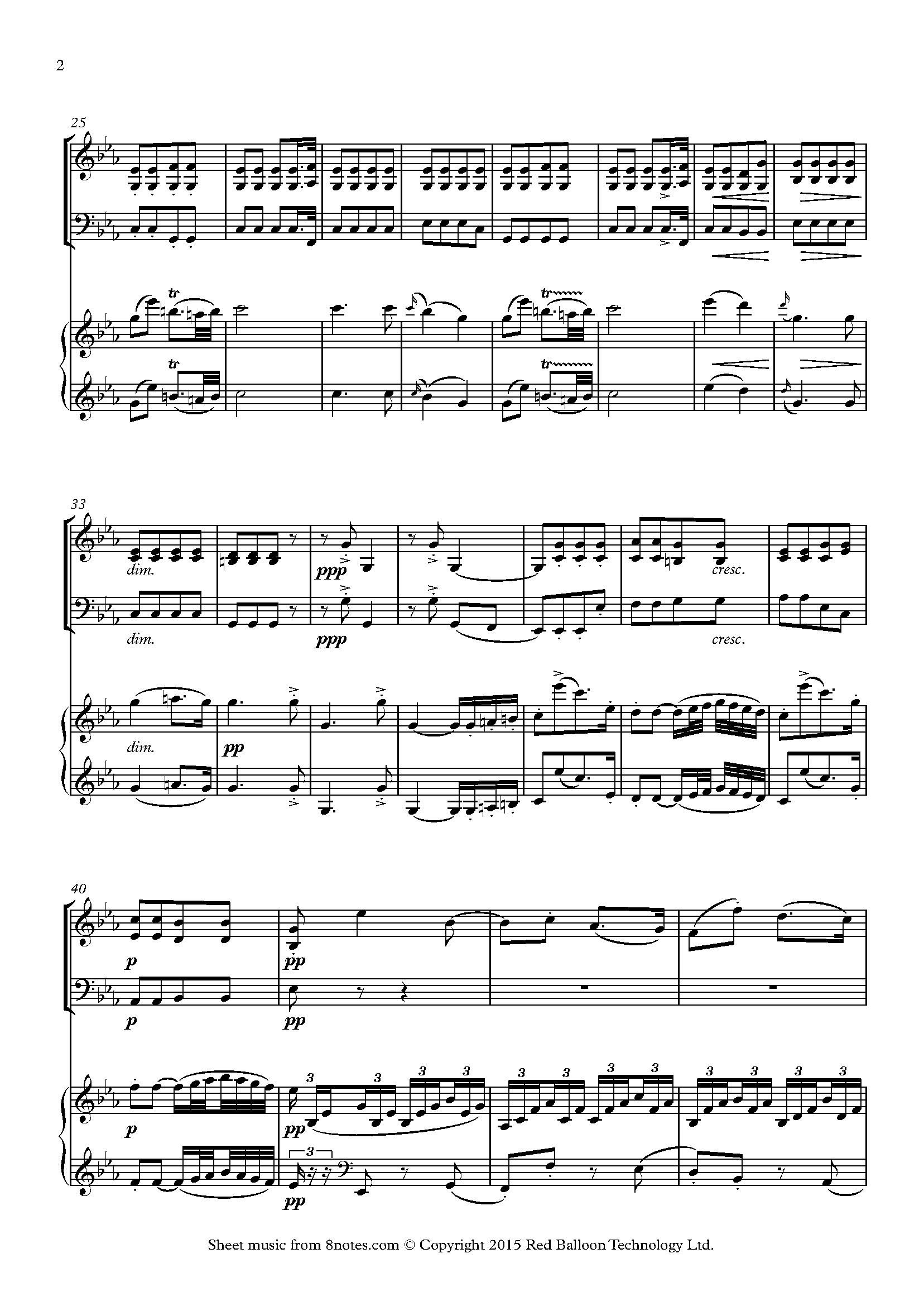 Schubert Piano Trio, Op. 100 2nd mvt Sheet music for Piano Trio