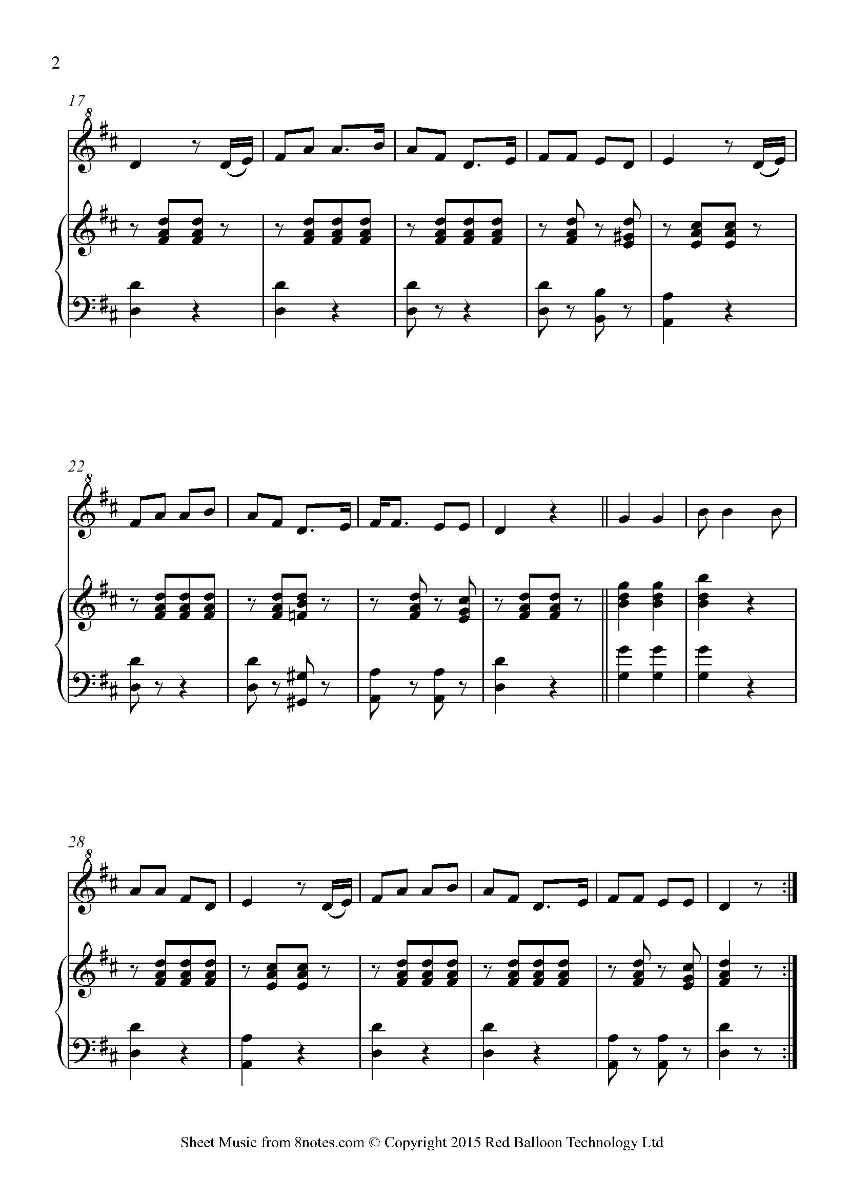 Stephen Foster - Oh Susanna Sheet music for Recorder - 8notes.com