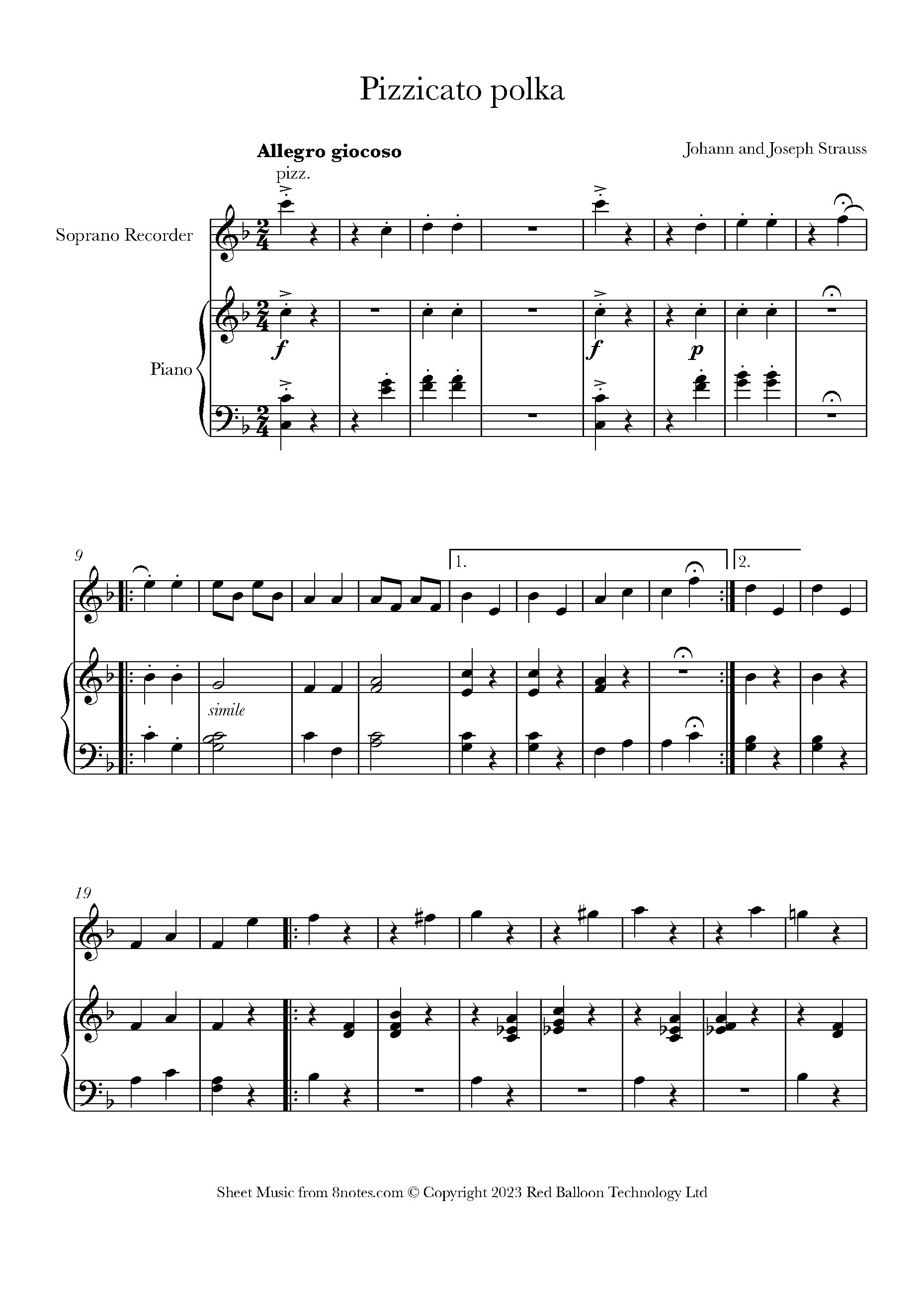 Pizzicato polka piano cheap