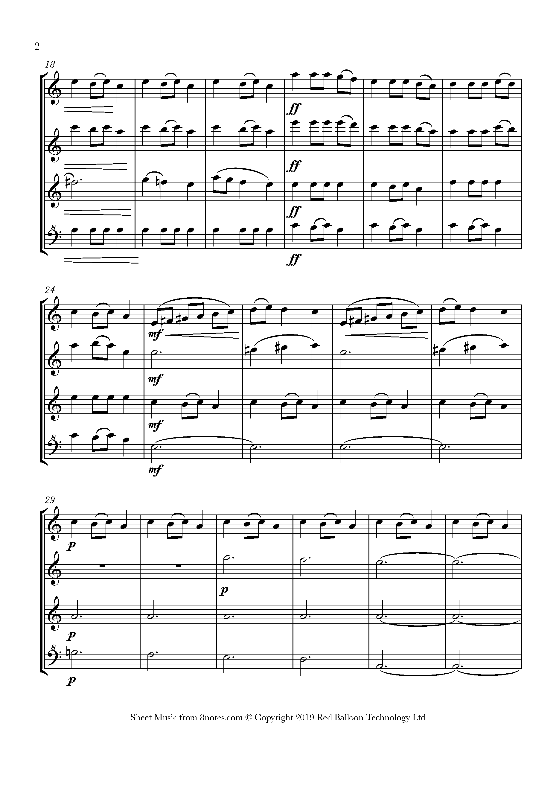 Carol of the Bells Sheet music for Recorder Quartet