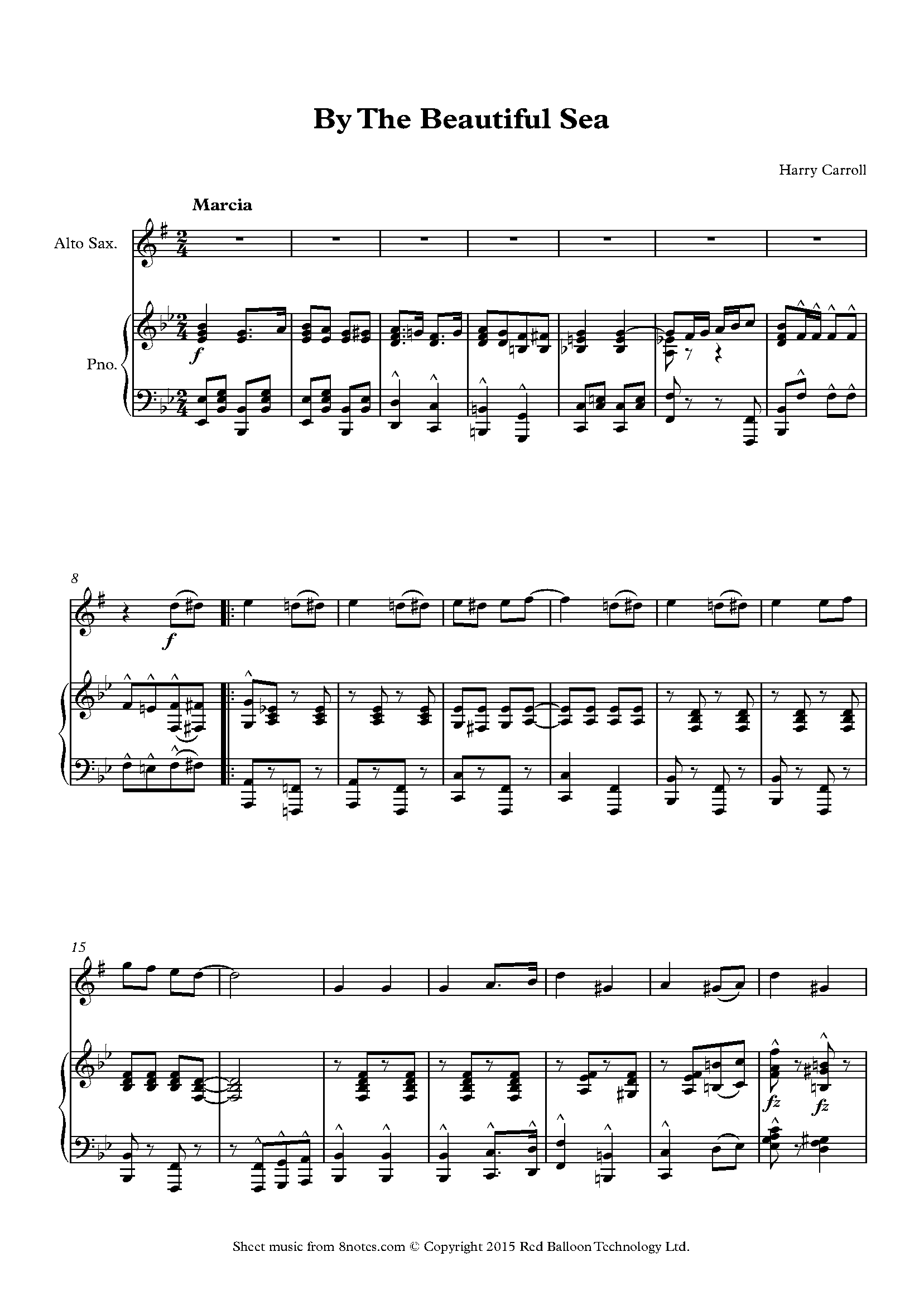 Under The Sea Alto Sax Sheet Music