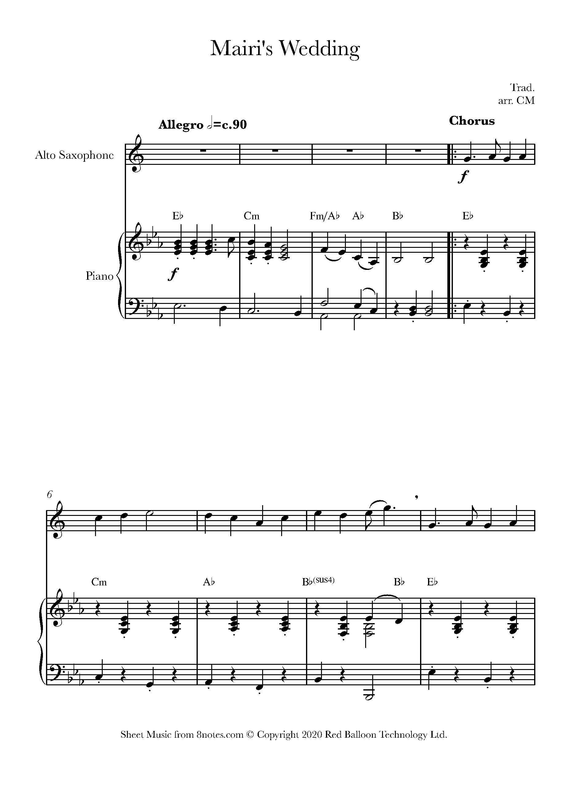 Mairi's Wedding Sheet music for Saxophone