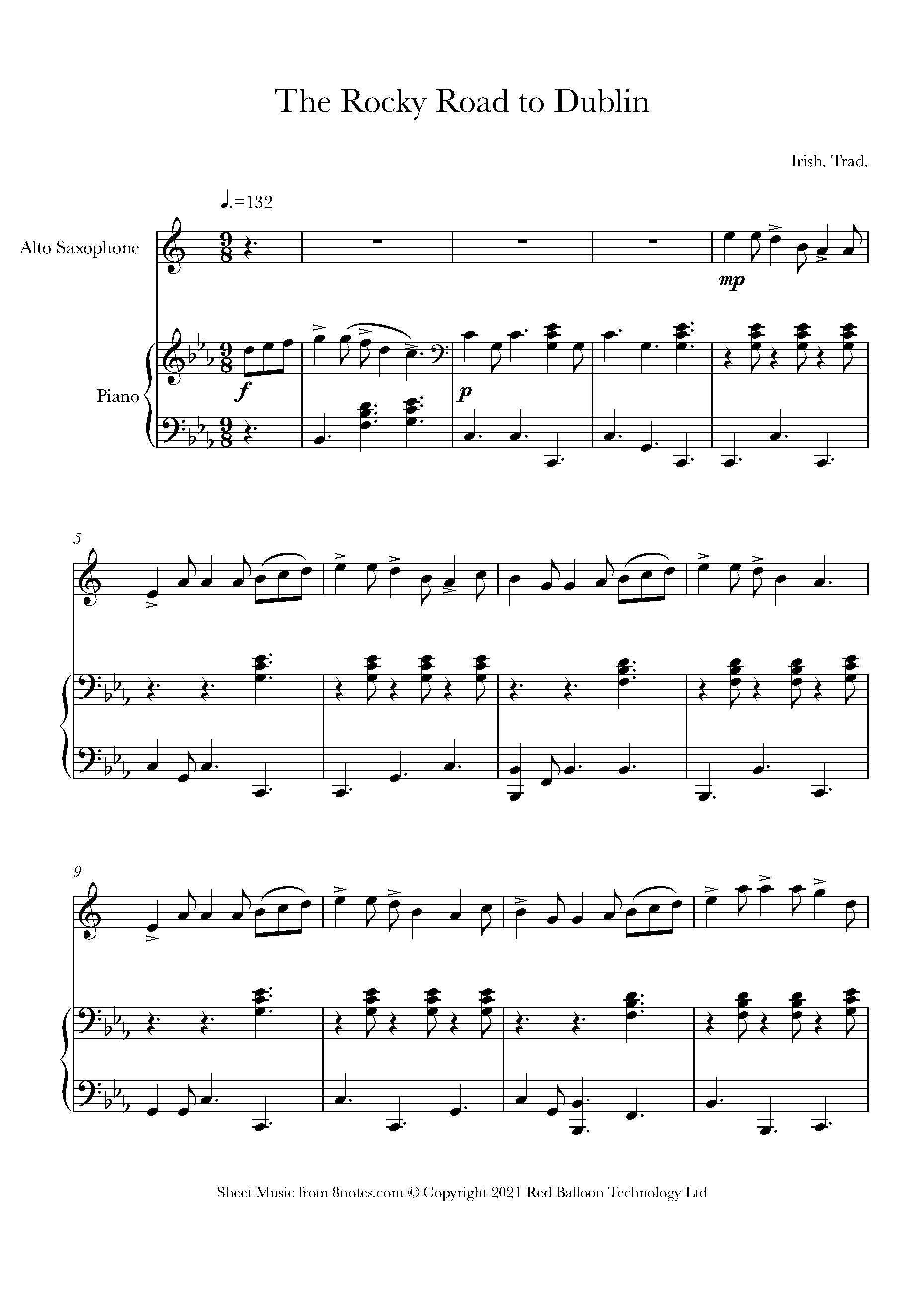 The Rocky Road to Dublin Sheet music for Saxophone