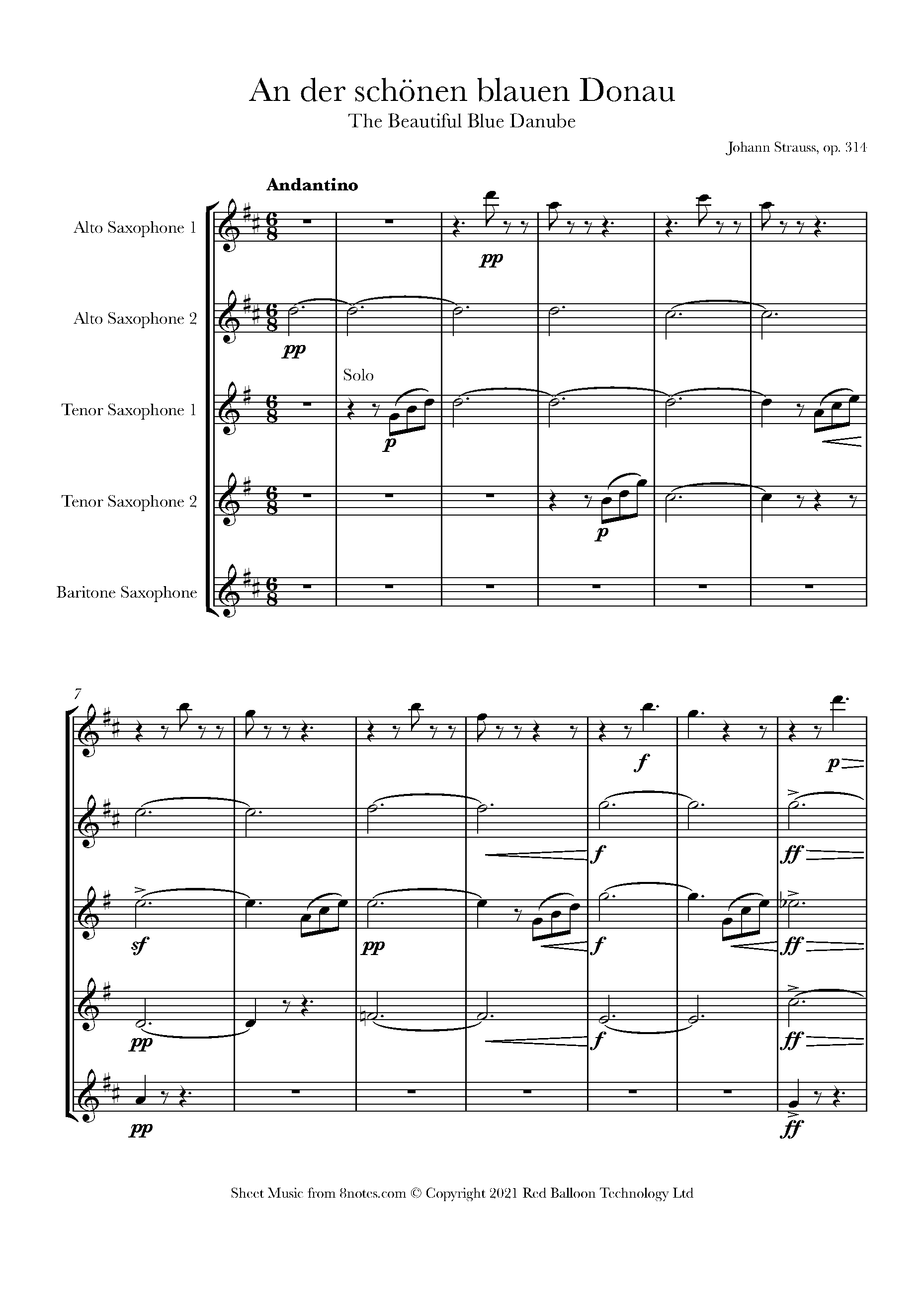 Strauss II The Blue Danube (An der schonen blauen Donau) op.314