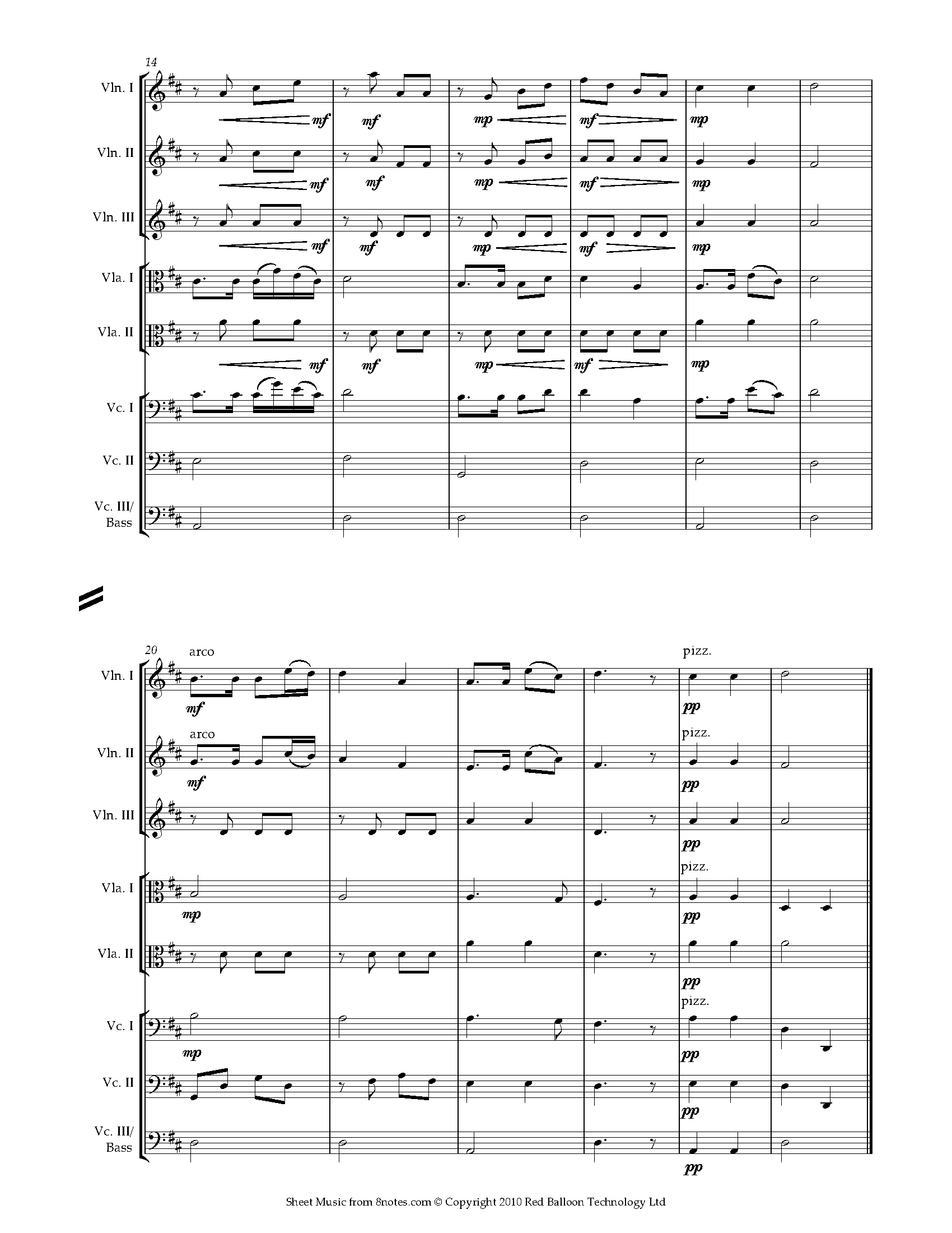 Schubert Theme from The Trout Quintet (for mixed ability string