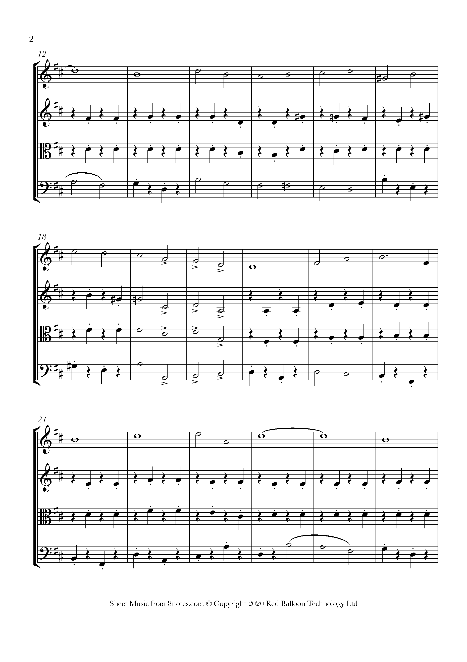 Chas A Zimmermann Anchors Aweigh Sheet music for String Quartet