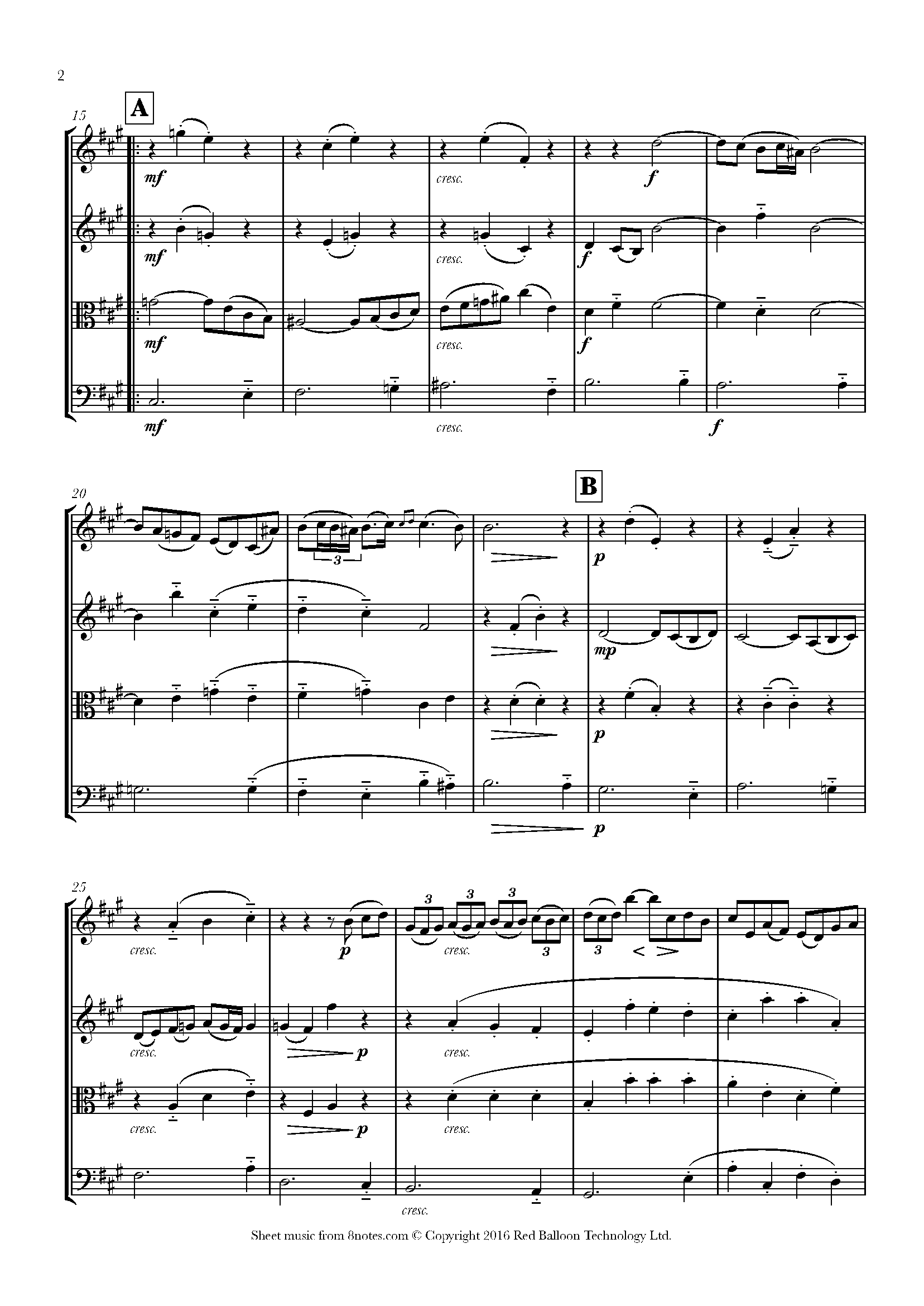 Bach Arioso from Cantata BWV 156 Sheet music for String Quartet