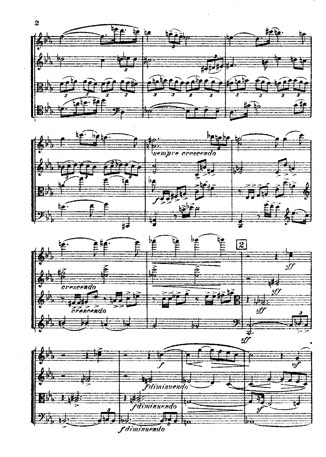 String Quartet No.1, H.15 by Arthur Honegger Sheet Music arranged by 8notes.com for String Quartet - 1 of 48 pages