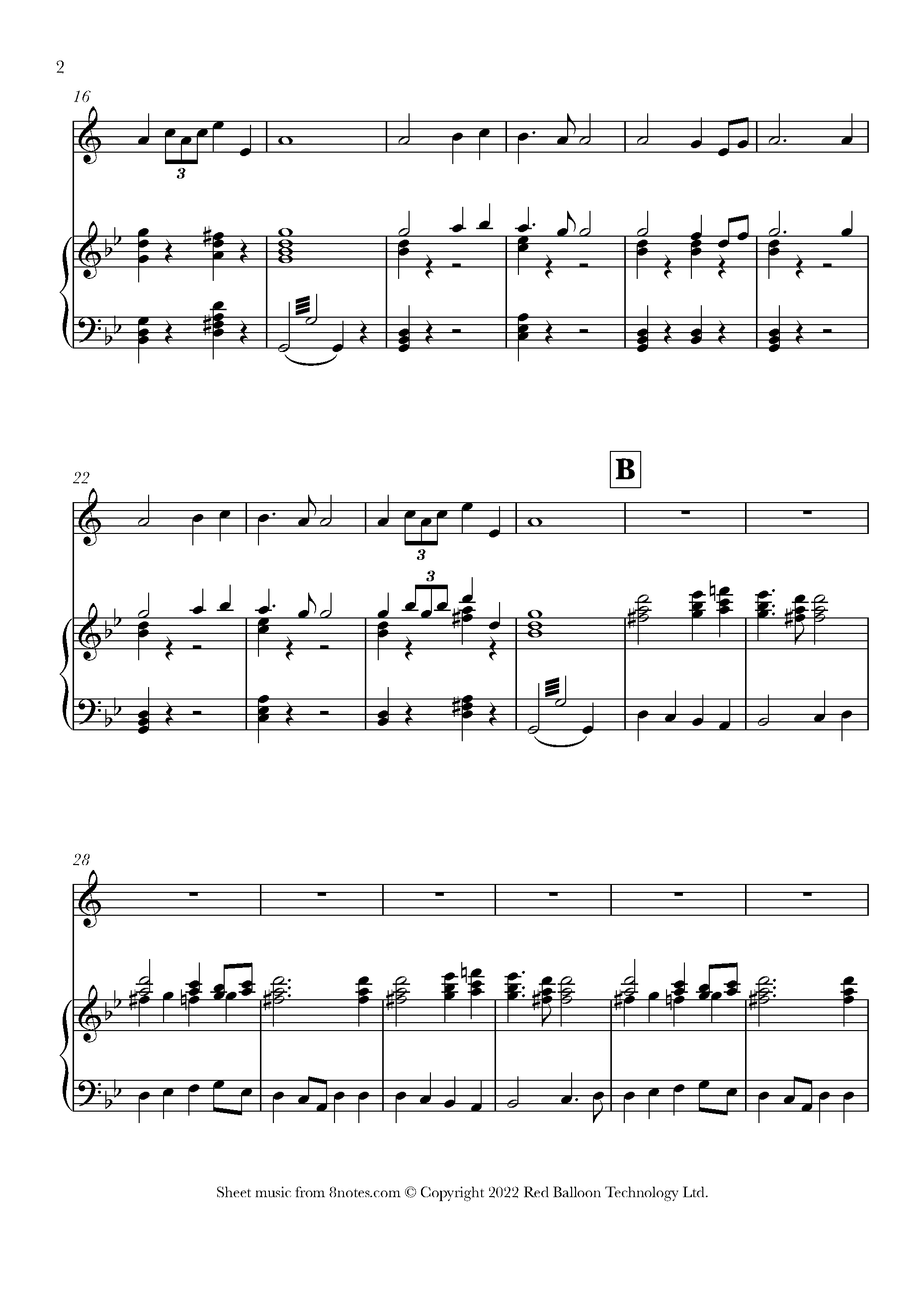 Dvořák New World Symphony 4th Movement Main Theme Sheet music for