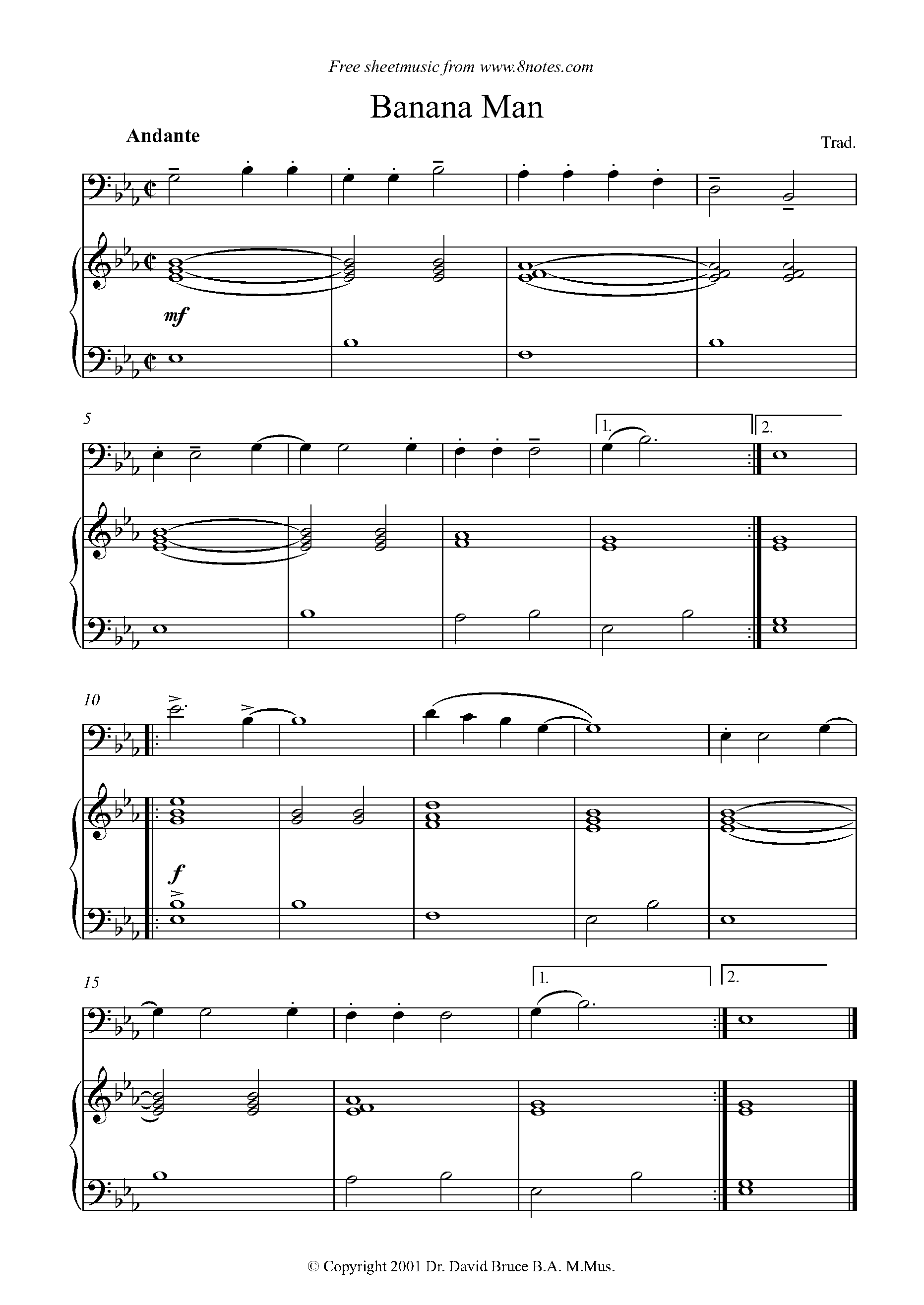 Banana Man Sheet music for Trombone
