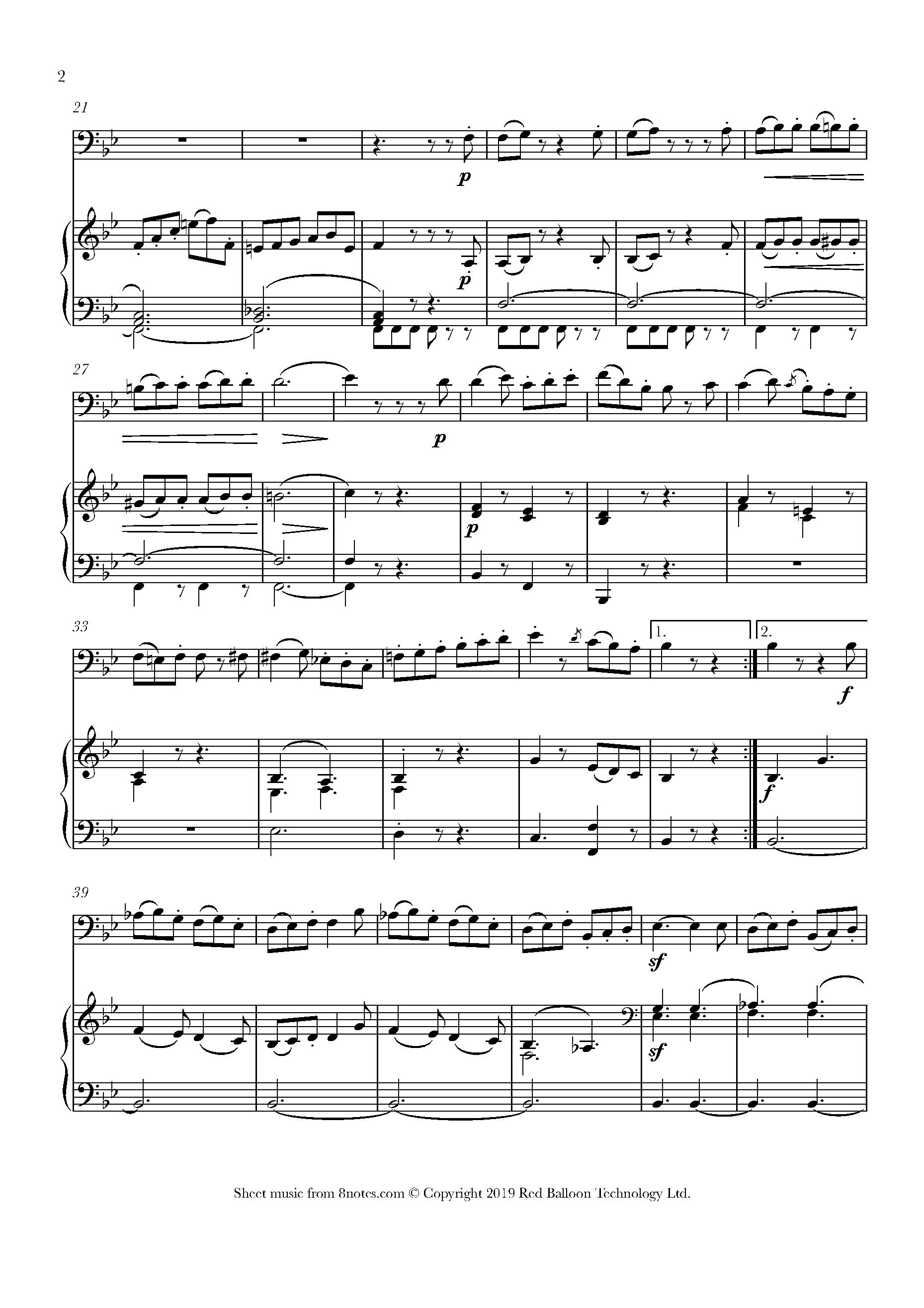 Haydn String Quartet Op. 33. No 2 The Joke 4th mvt Sheet music for