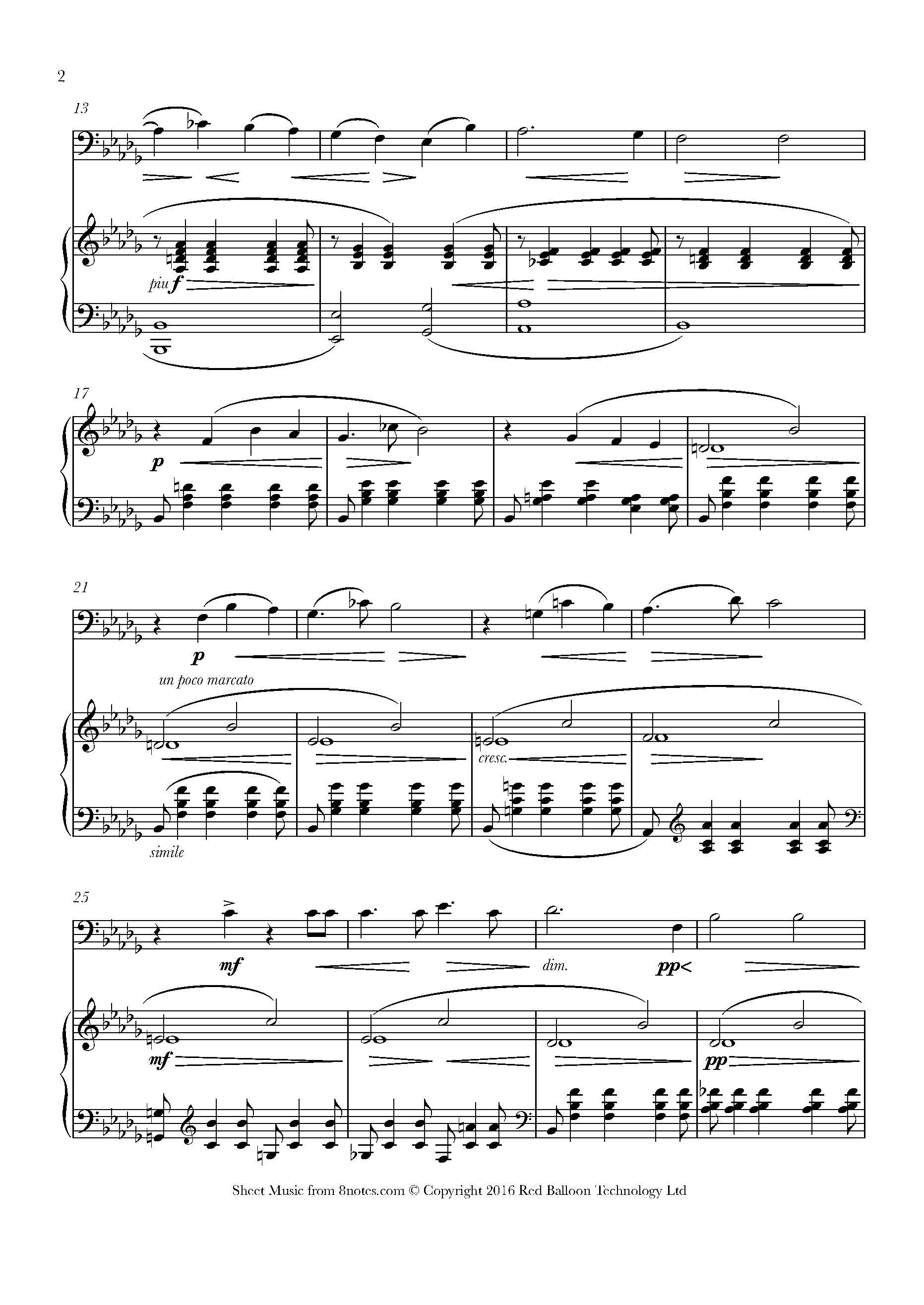 Tchaikovsky None But The Lonely Heart Sheet Music For Trombone 8notes Com