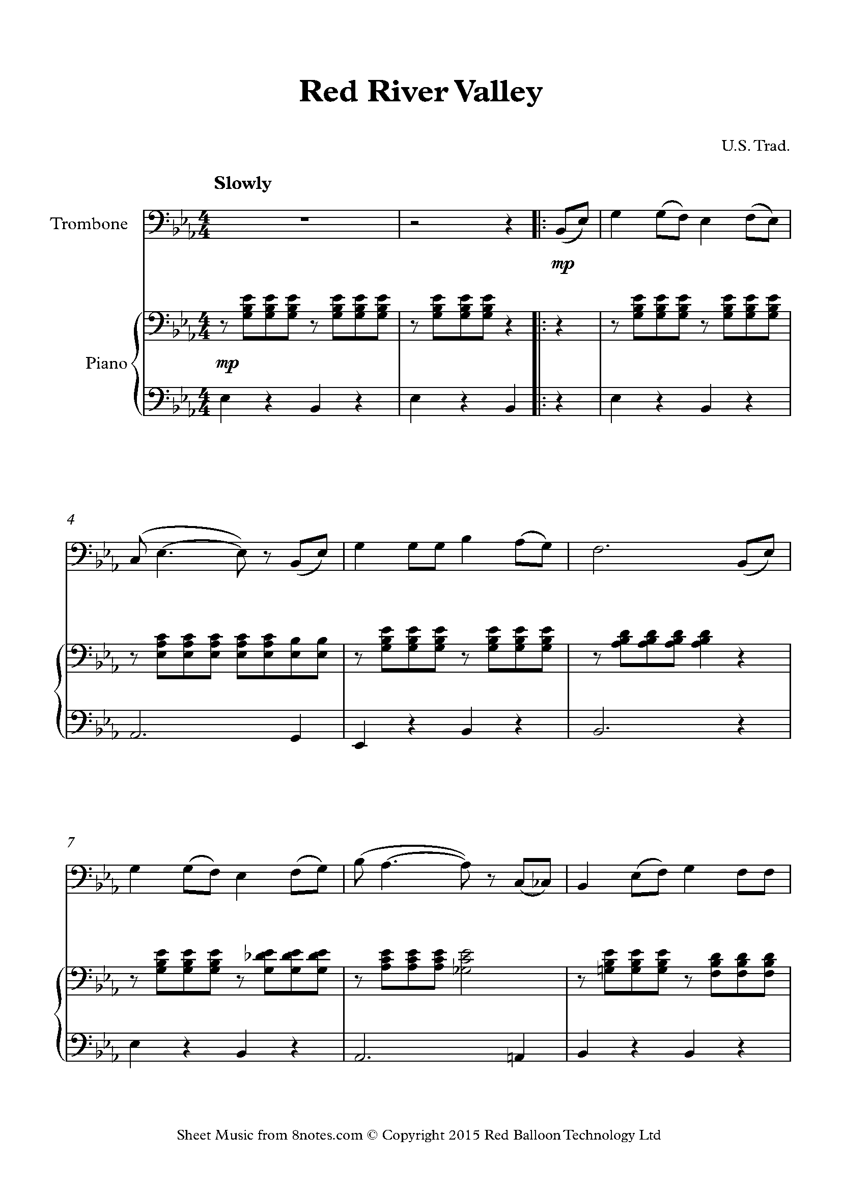 Red River Valley Sheet music for Trombone
