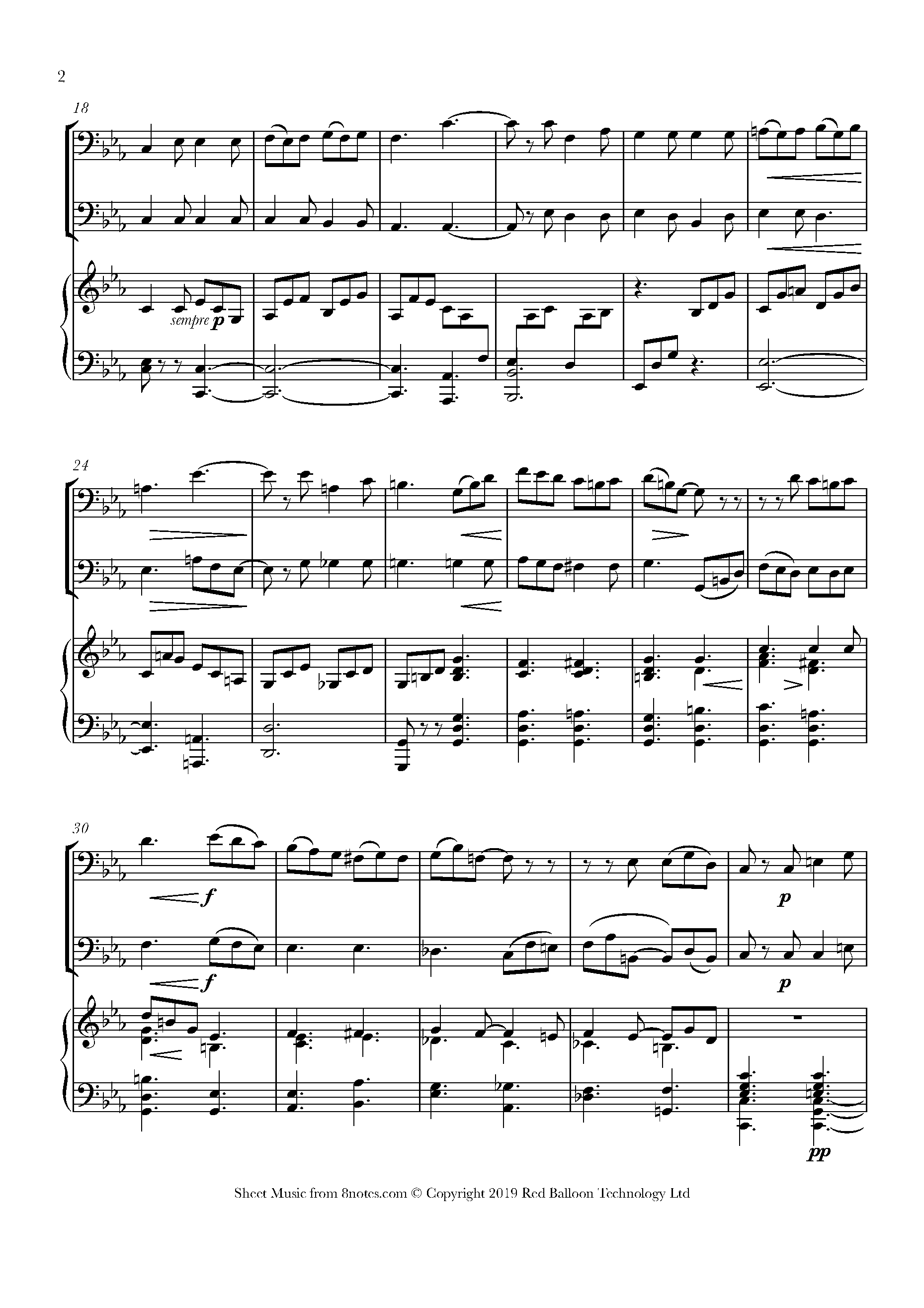 ﻿Fauré Au Bord De L'eau Sheet music for Trombone Duet