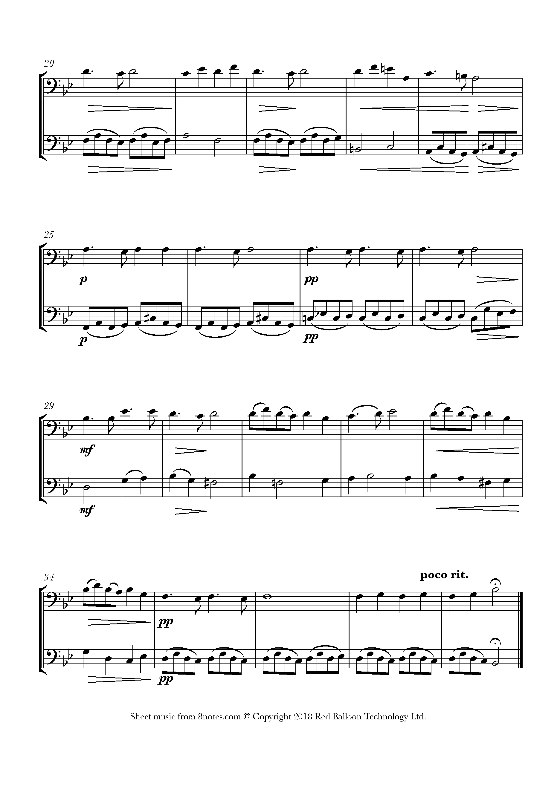 ﻿Fauré Pie Jesu Sheet music for Trombone Duet