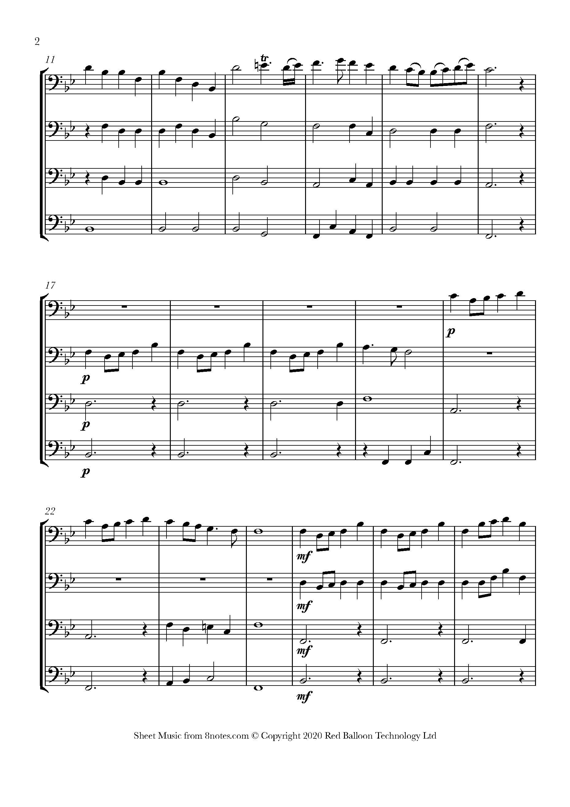 Clarke Trumpet Voluntary Sheet music for Trombone Quartet