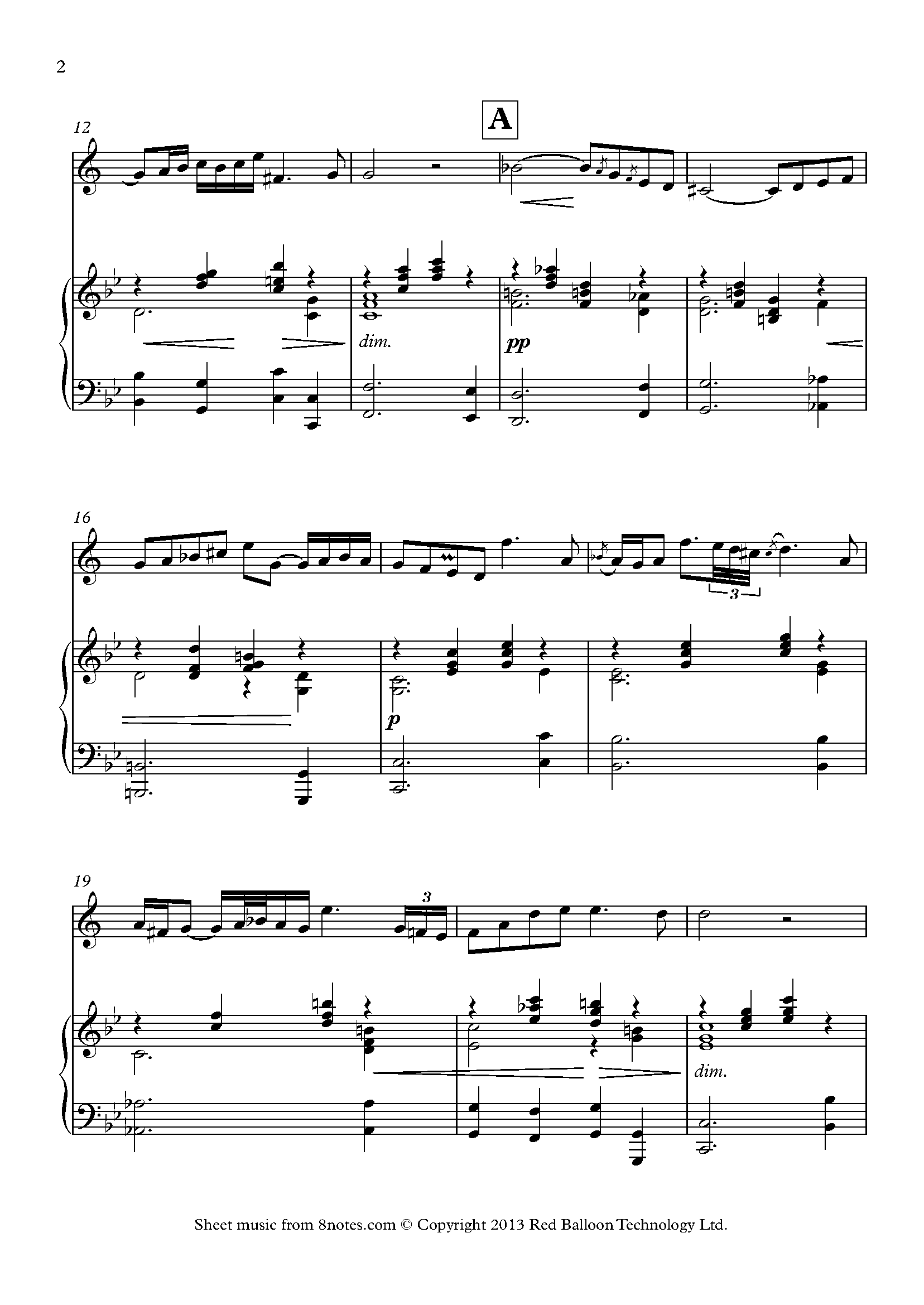 Bach Violin Concerto 2nd mvt (arranged for trumpet) Sheet music for
