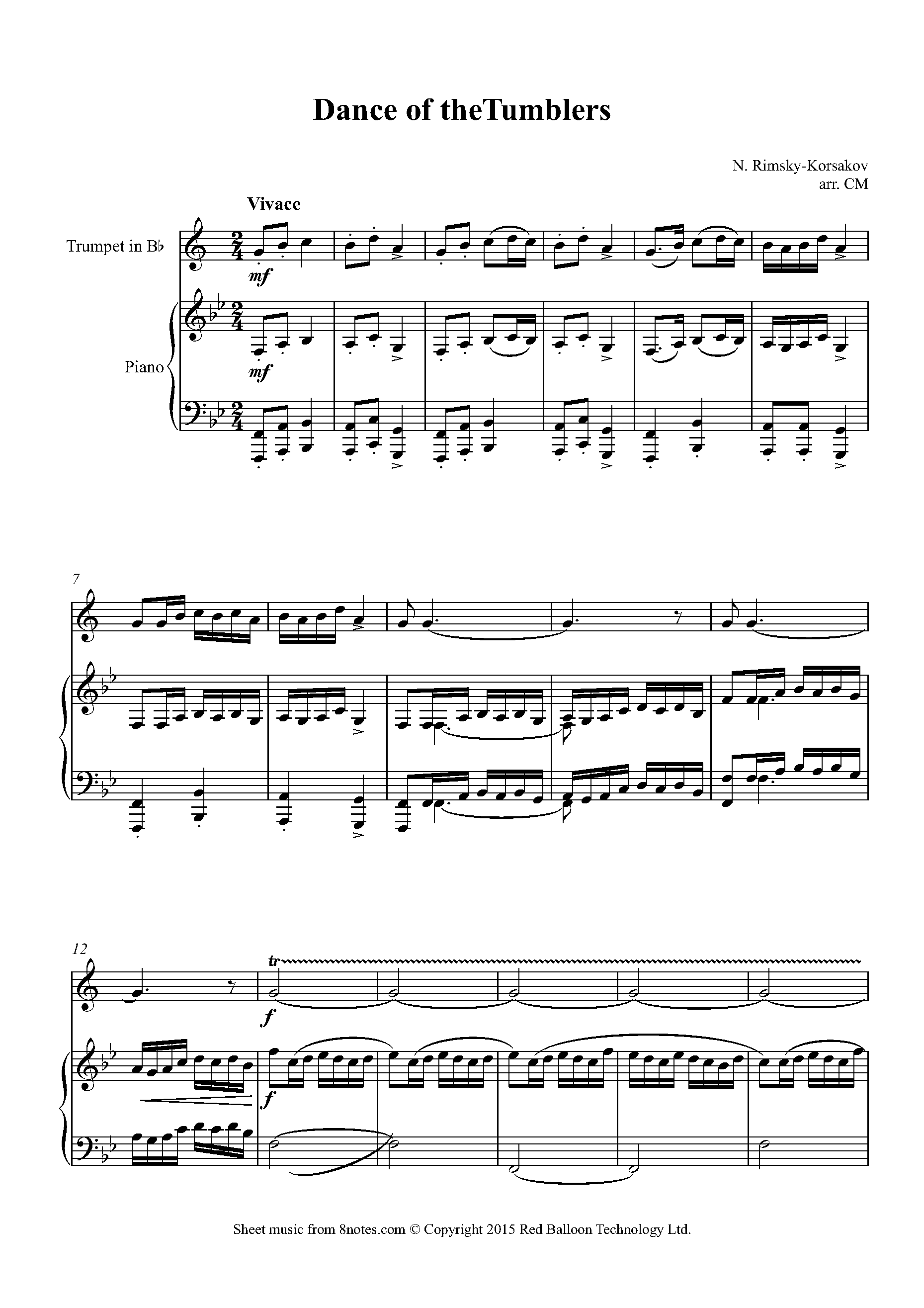 RimskyKorsakov Dance of the Tumblers (Danse des Bouffons) Sheet