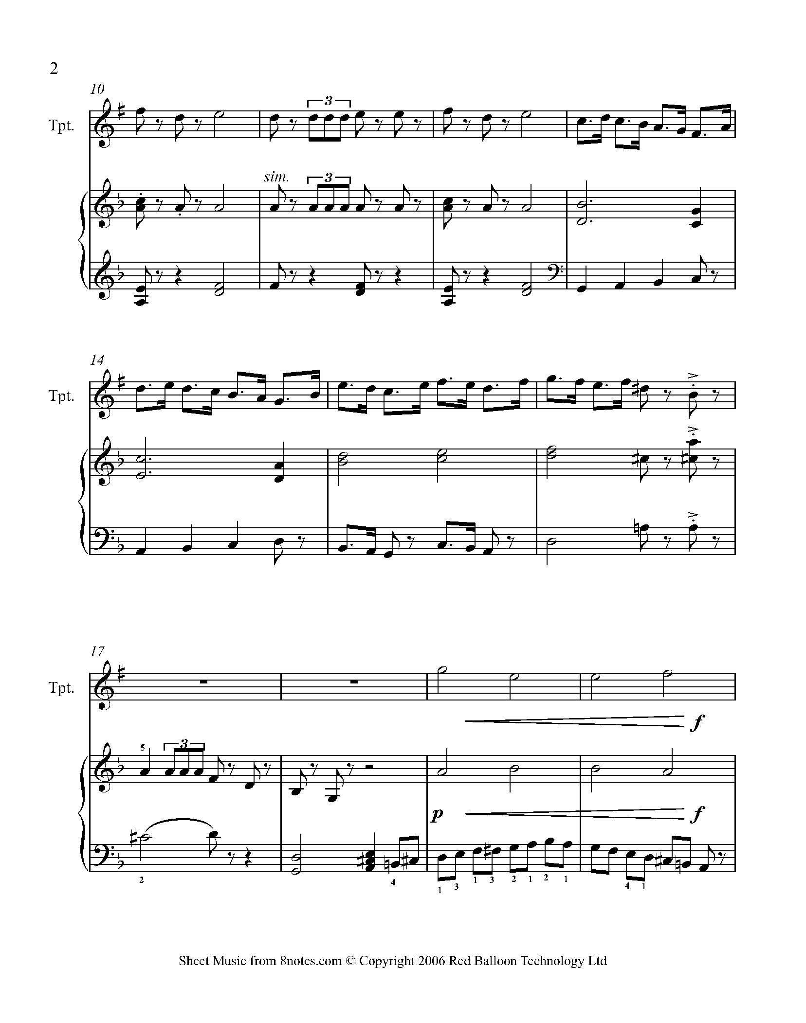 Tchaikovsky March from The Nutcracker Sheet music for Trumpet