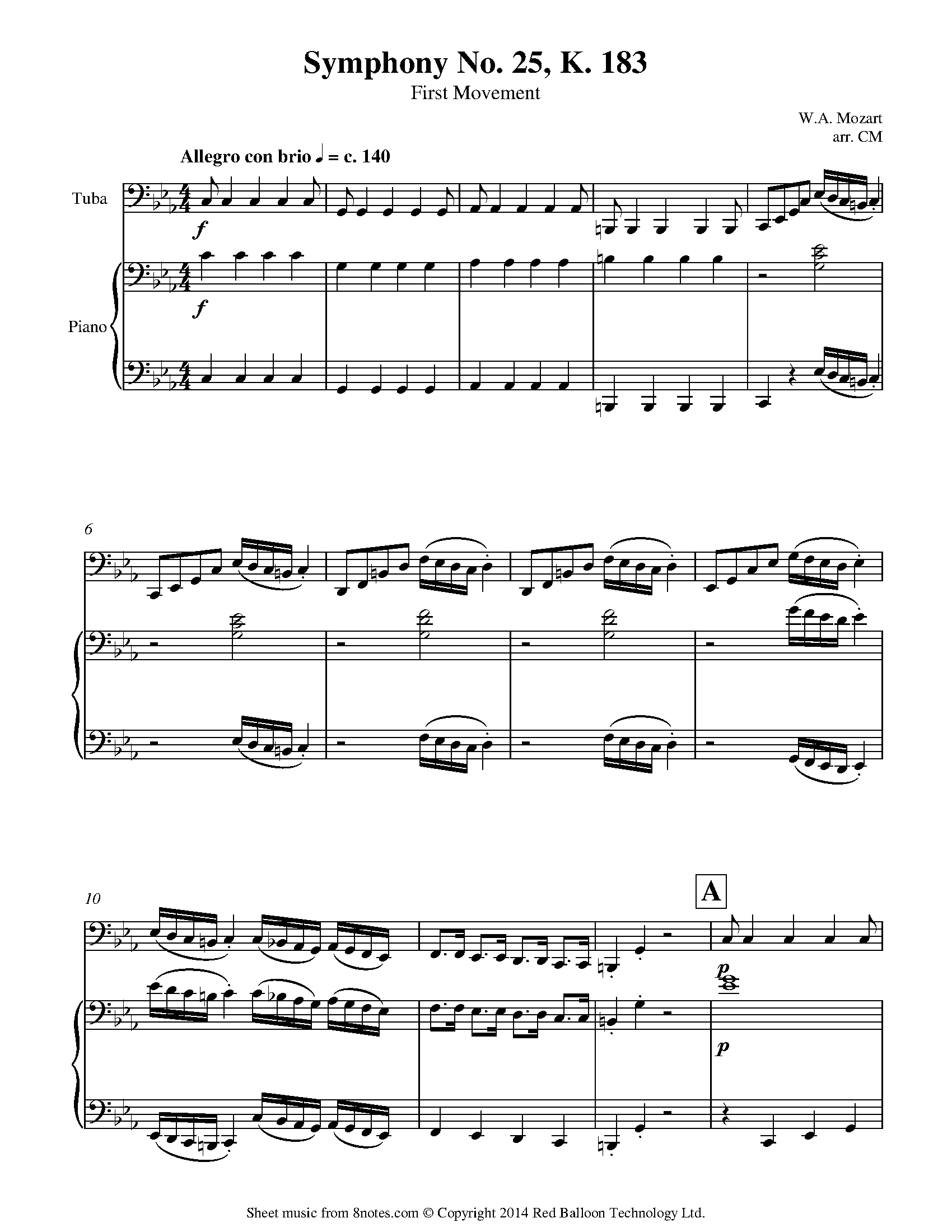 Mozart Symphony No. 25, K. 183 1st mvt (as featured in the film