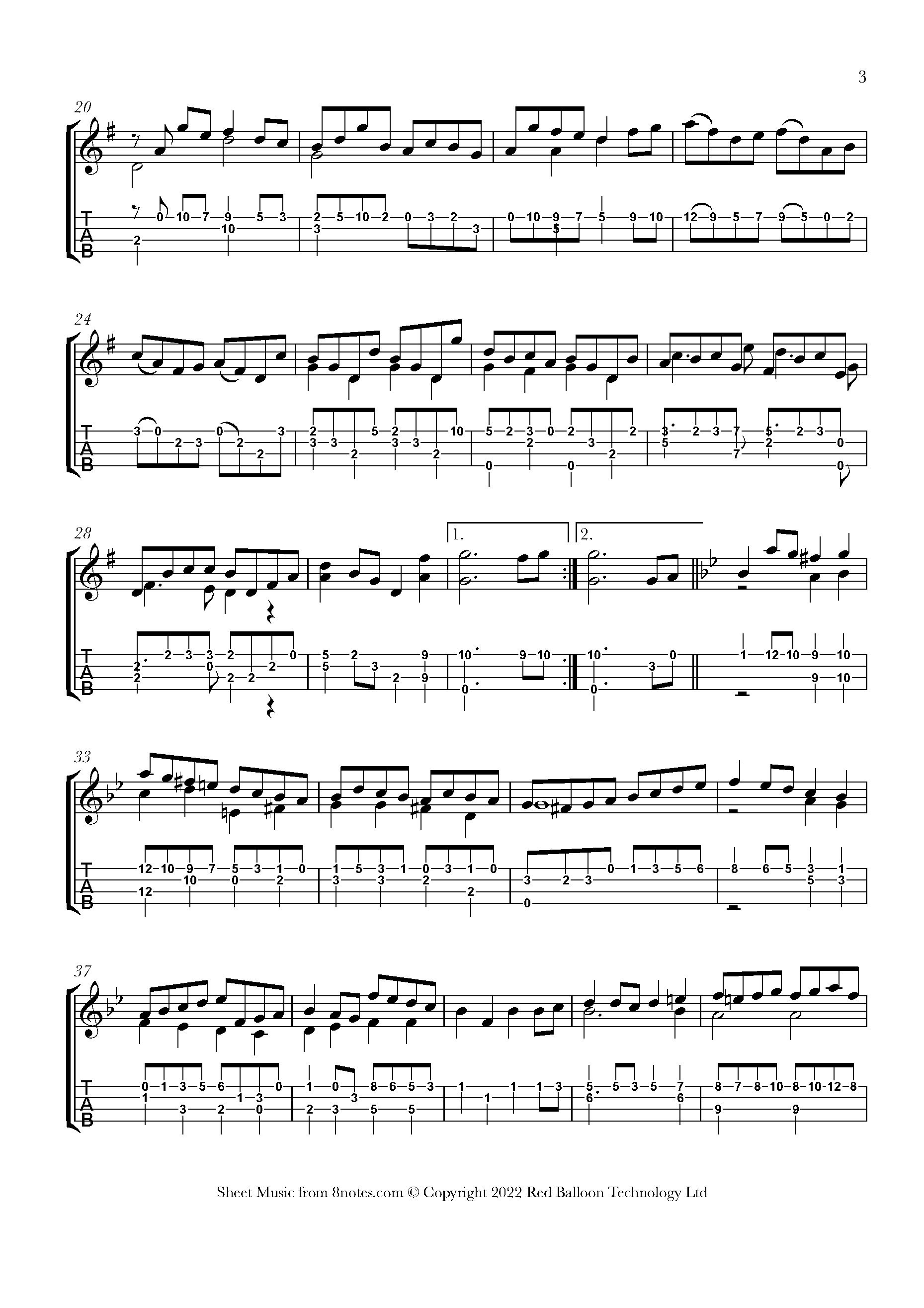 Bach Bourree BWV 1009 from Cello Suite No.3 Sheet music for Ukulele