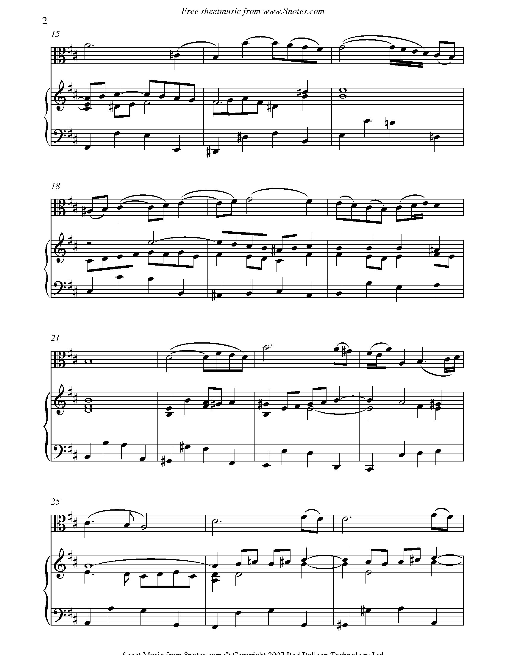 Bach Air On The G String Bach - Air on the G string Sheet music for Viola - 8notes.com