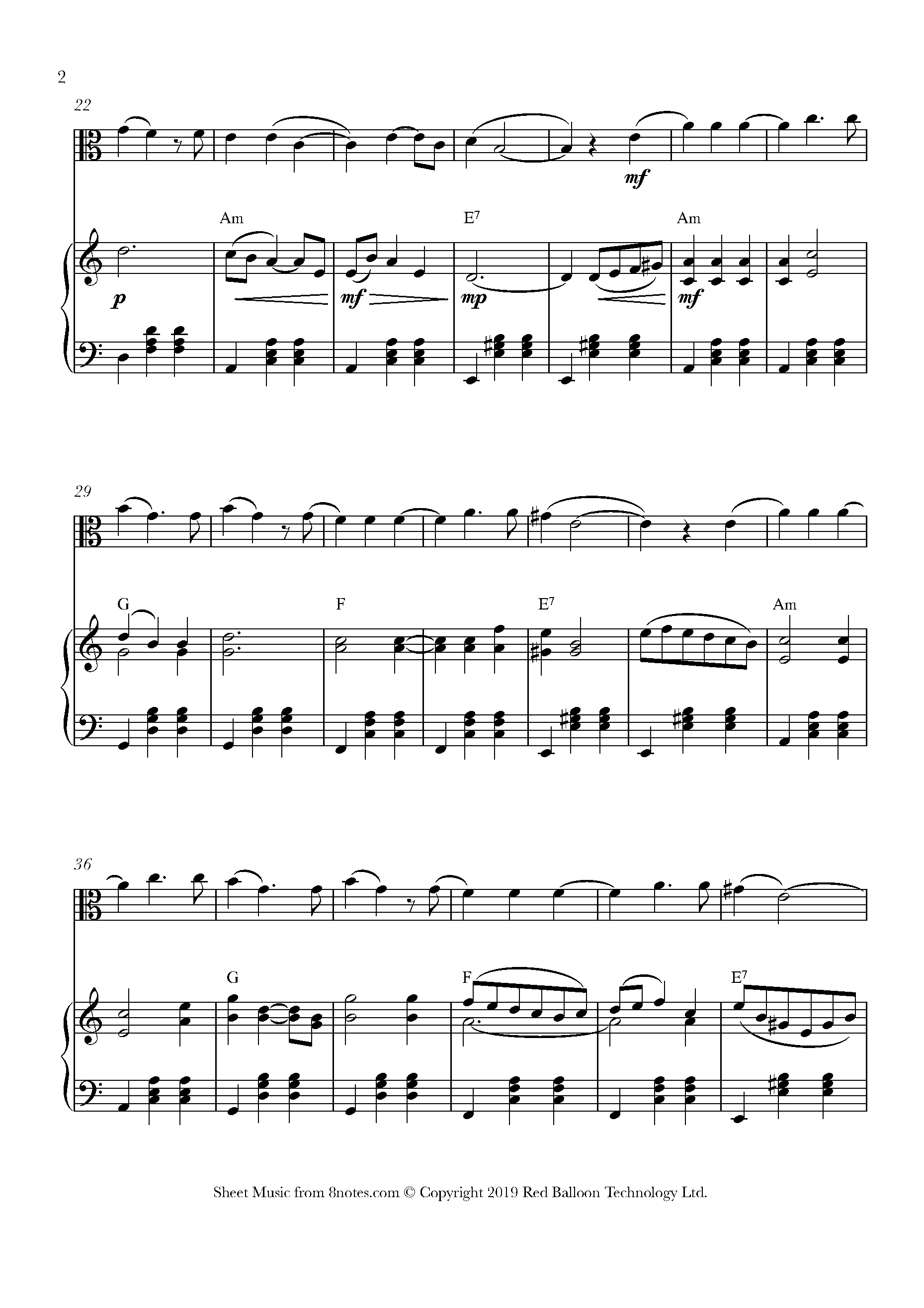 La Llorona (Mexican Traditional Song) Sheet music for Viola