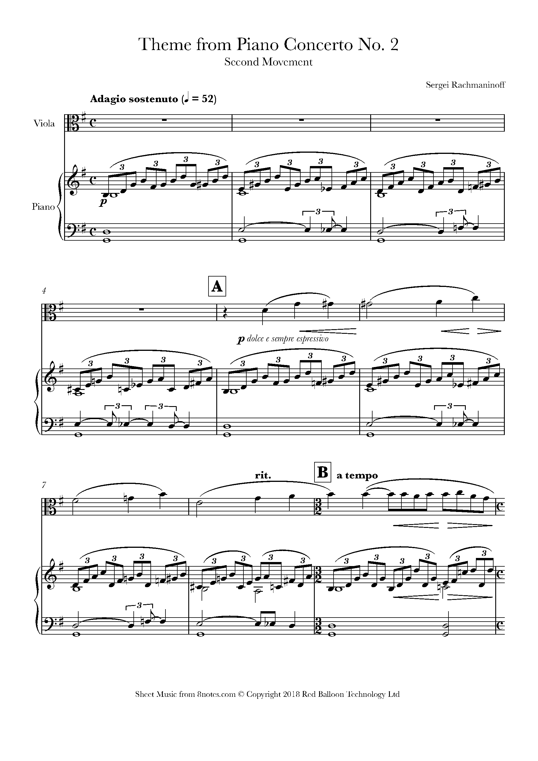 Rachmaninoff, Sergei - Theme from Piano Concerto No. 2 2nd Rachmaninoff, Sergei - Theme from Piano Concerto No. 2 2nd