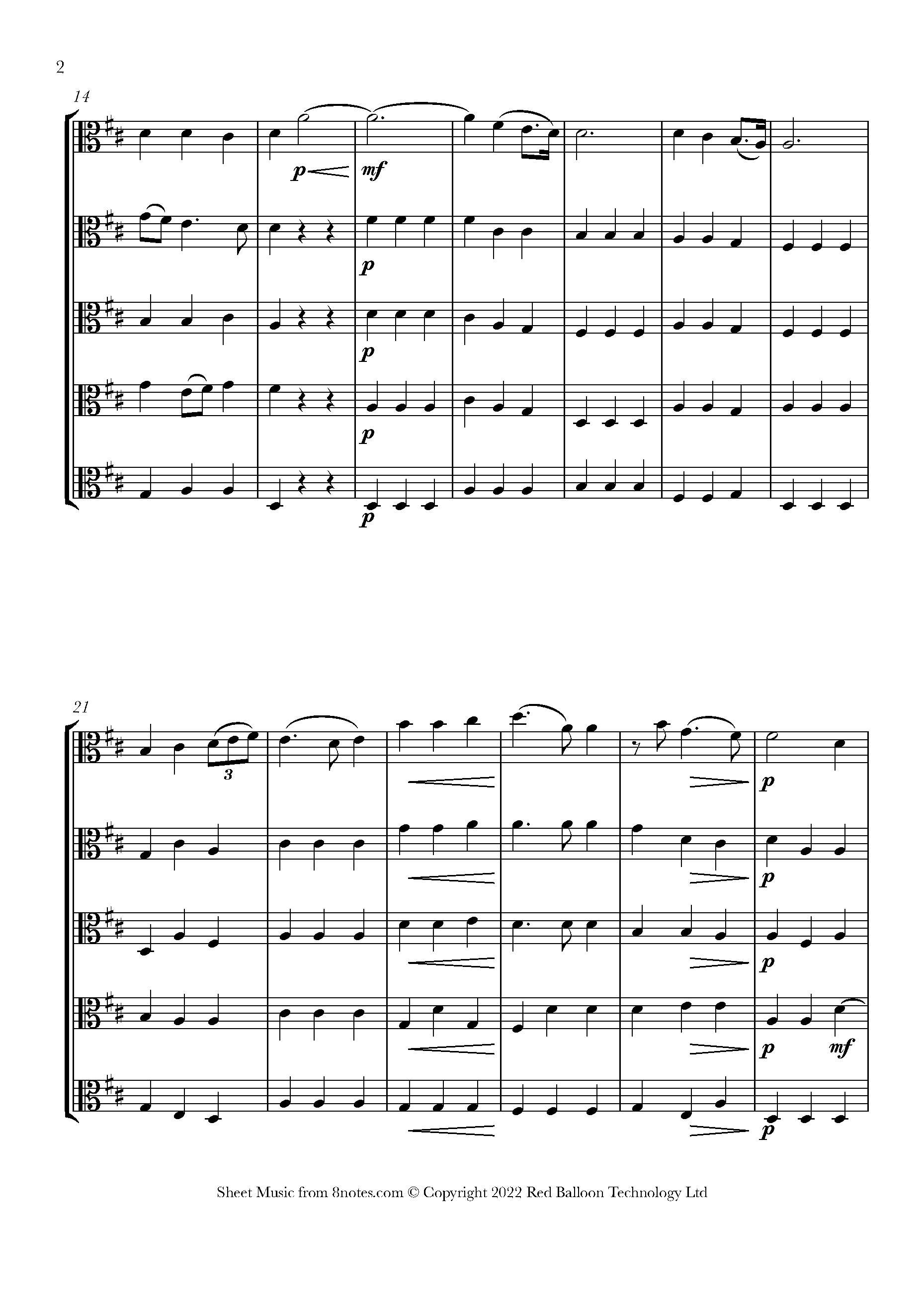 Handel Largo from Xerxes Sheet music for Viola Ensemble