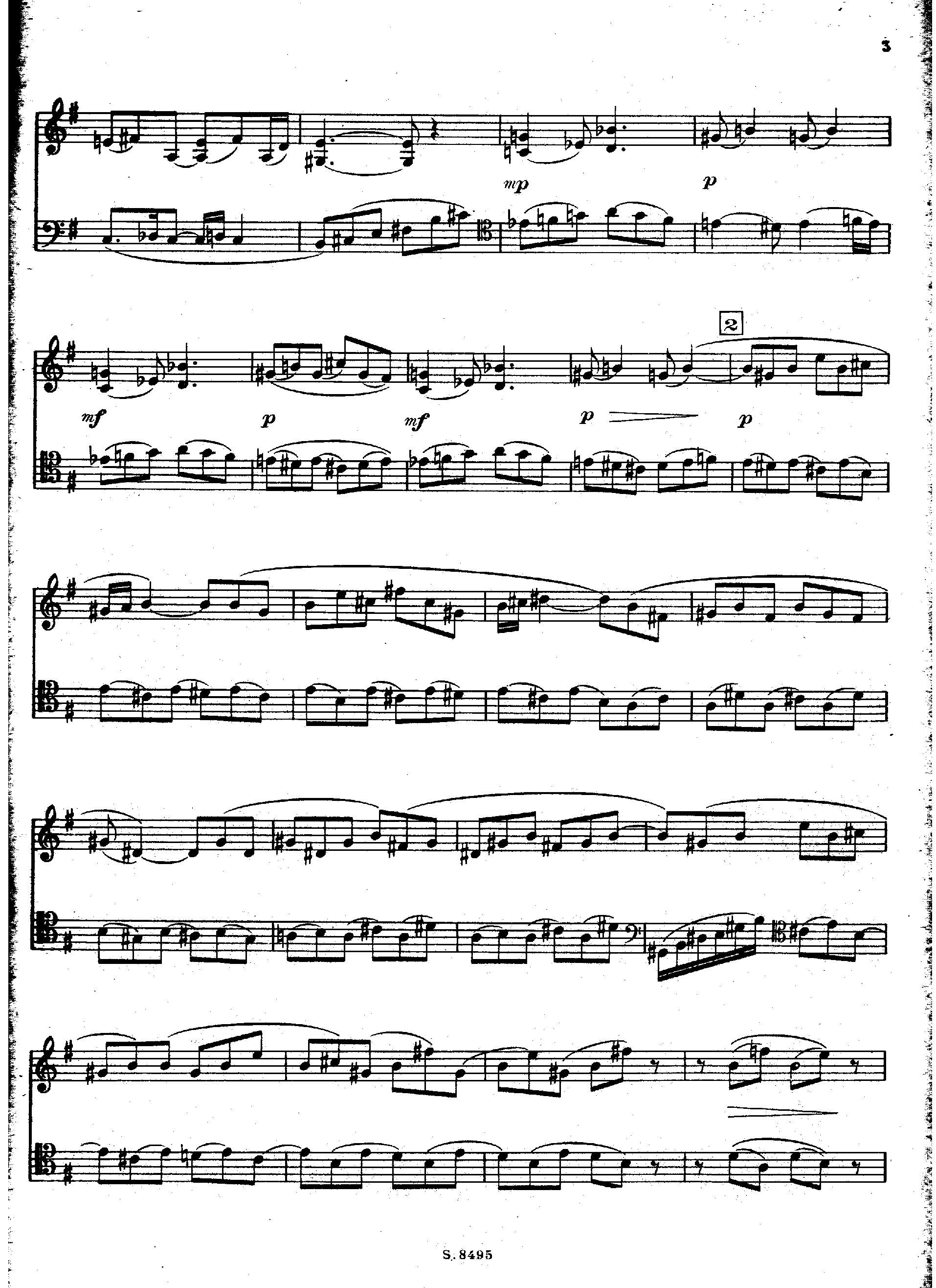 Sonatine for Violin and Cello, H.80 by Arthur Honegger Sheet Music arranged by 8notes.com for Violin-Cello Duet - 1 of 22 pages