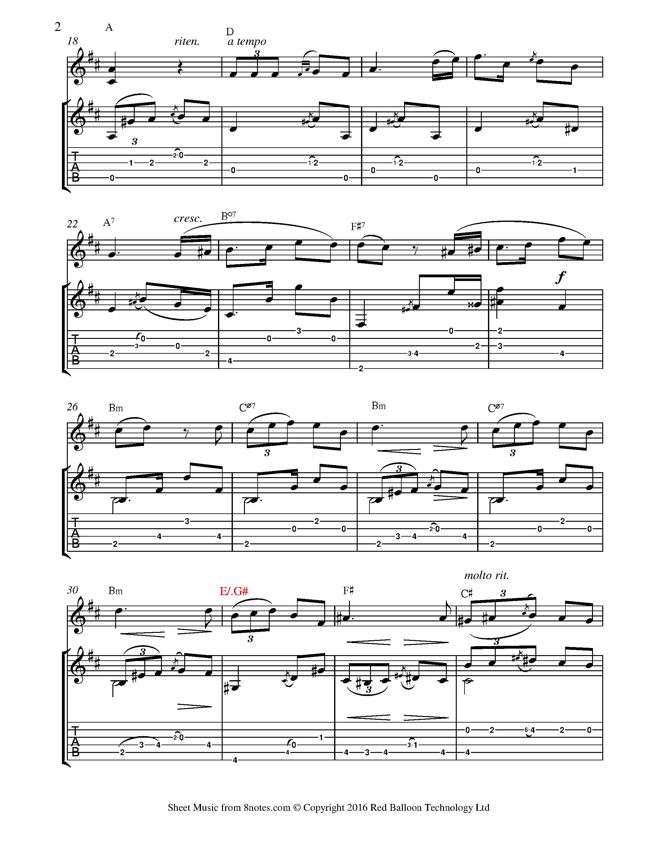 ﻿Isaac Albéniz Tango Op.165 No.2 from Espana Sheet music for Violin