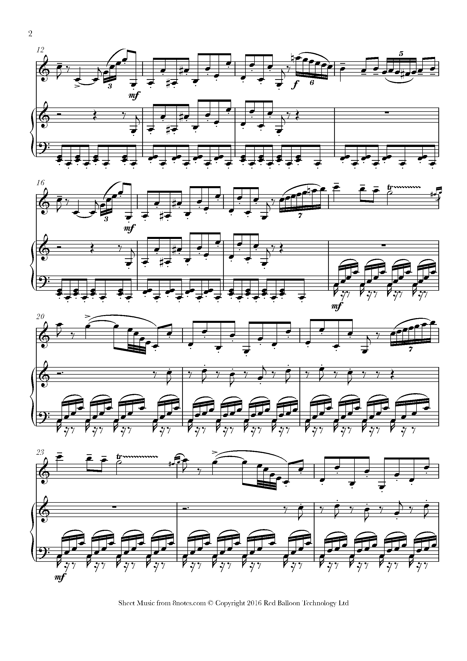 Tchaikovsky Chinese Dance from Nutcracker Suite, Op. 71a Sheet music