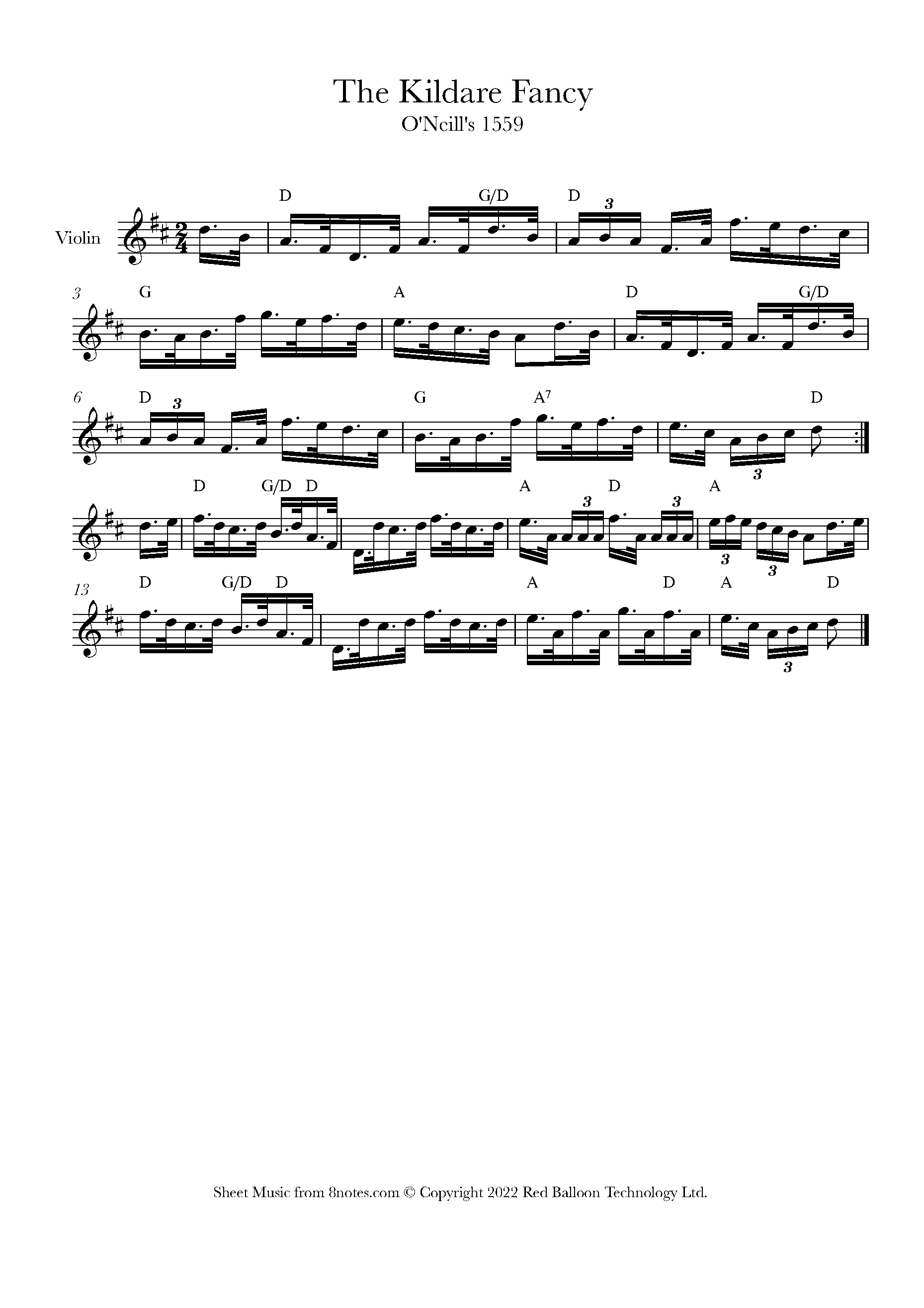 Kildare Fancy, The (Irish Trad.) Sheet music for Violin