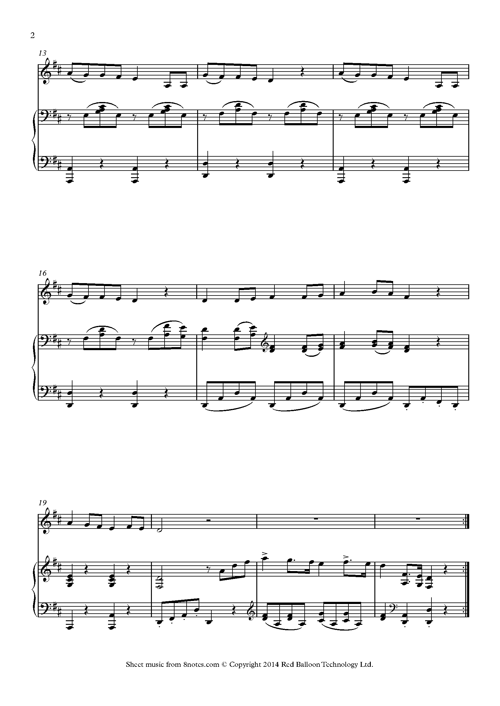 Long, Long Ago Sheet music for Violin