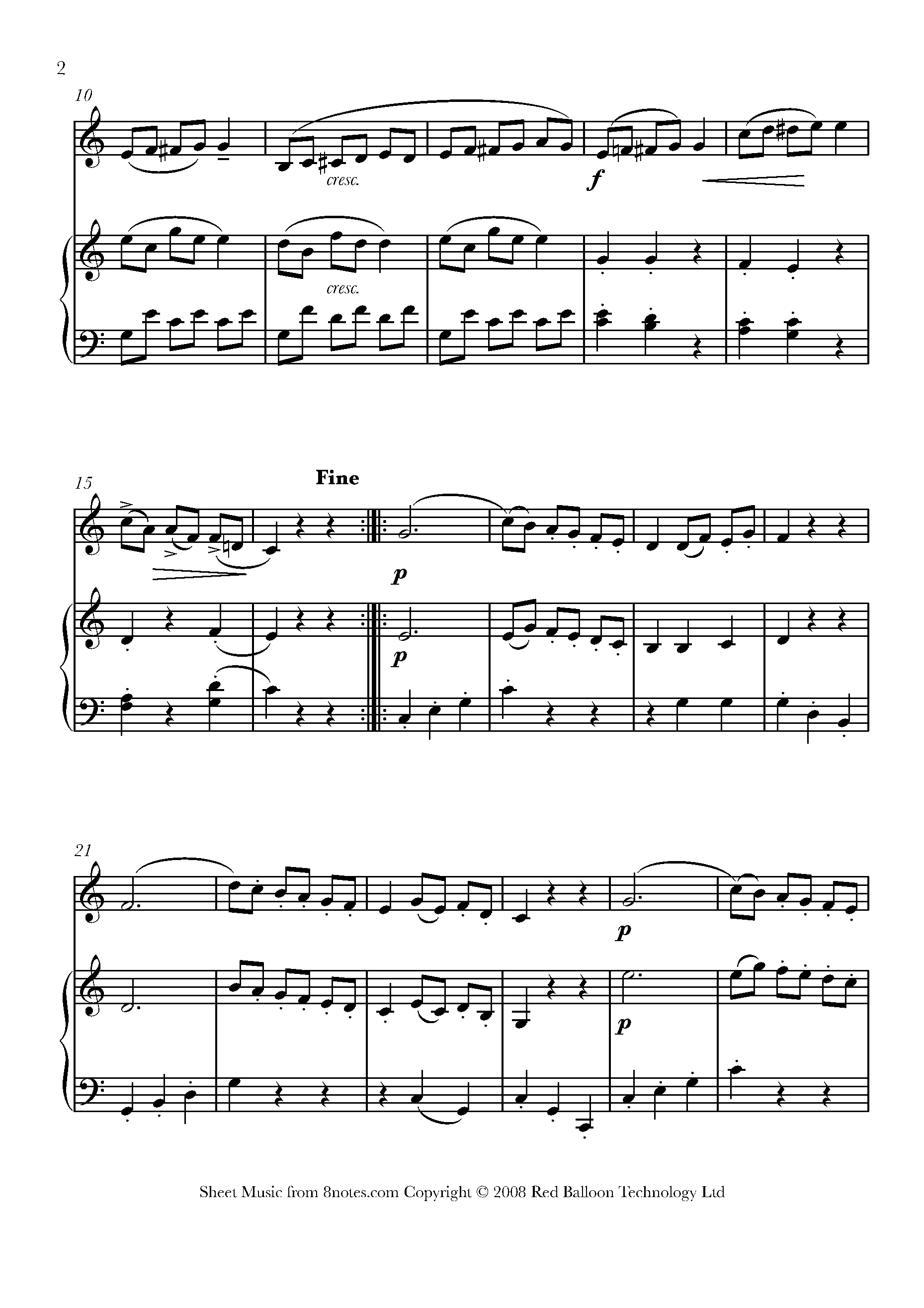 Mozart Waltz no.1 from Three Waltzes Sheet music for Violin