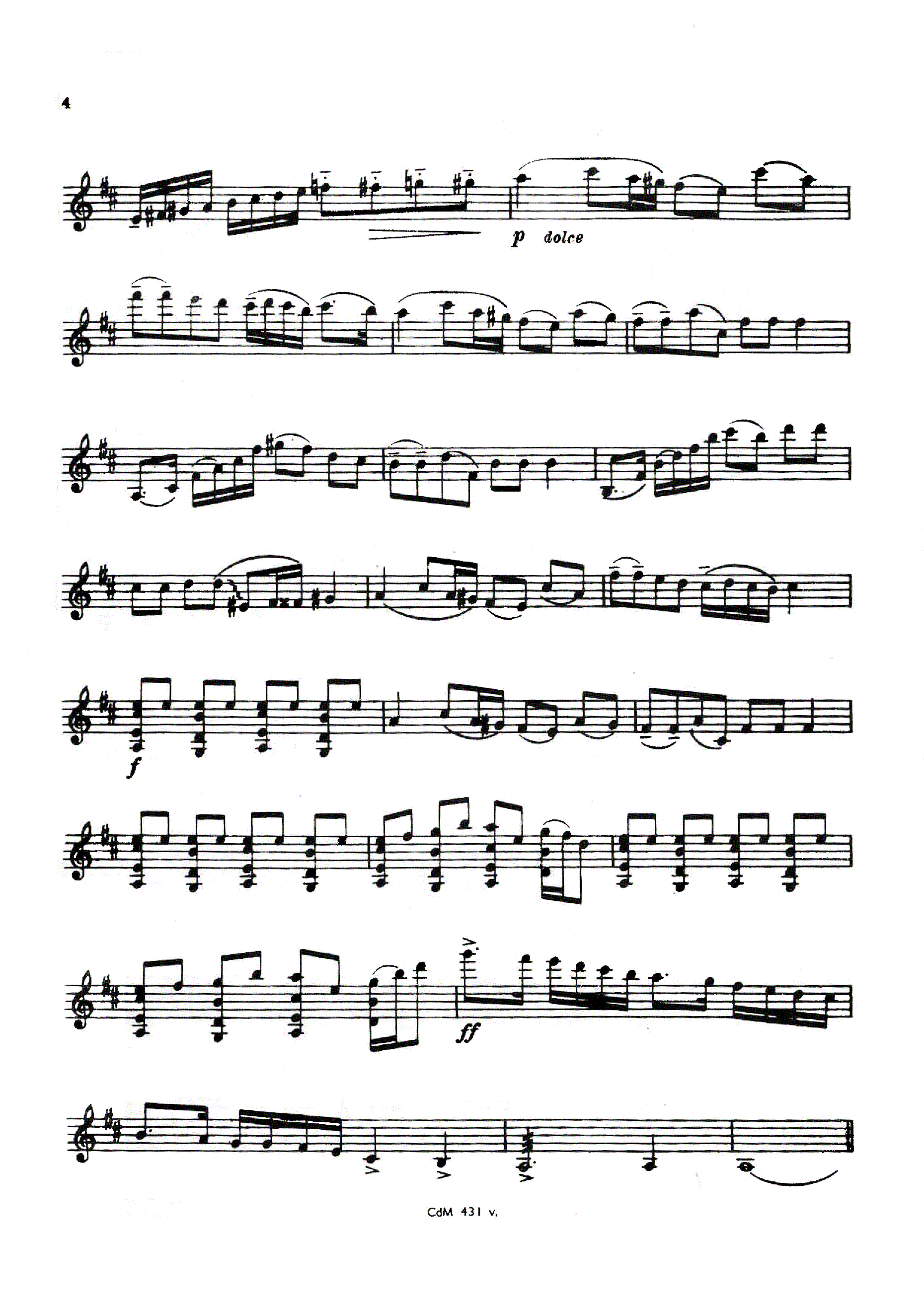 Sonata for Solo Violin, Op.115 by Sergei Prokofiev Sheet Music arranged by 8notes.com for Violin - 1 of 15 pages