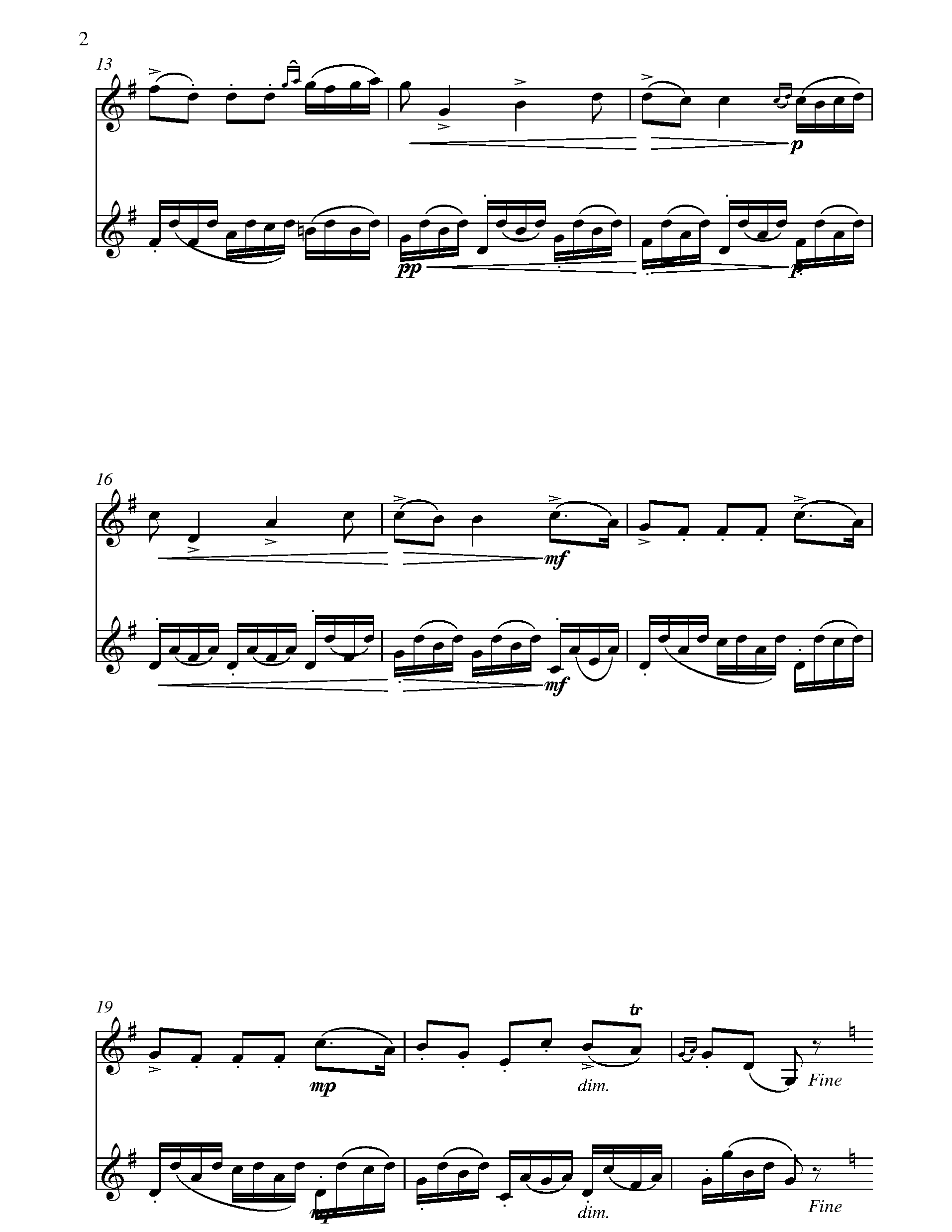 Boccherini - Minuet and Trio Sheet music for Violin Duet - 8notes.com