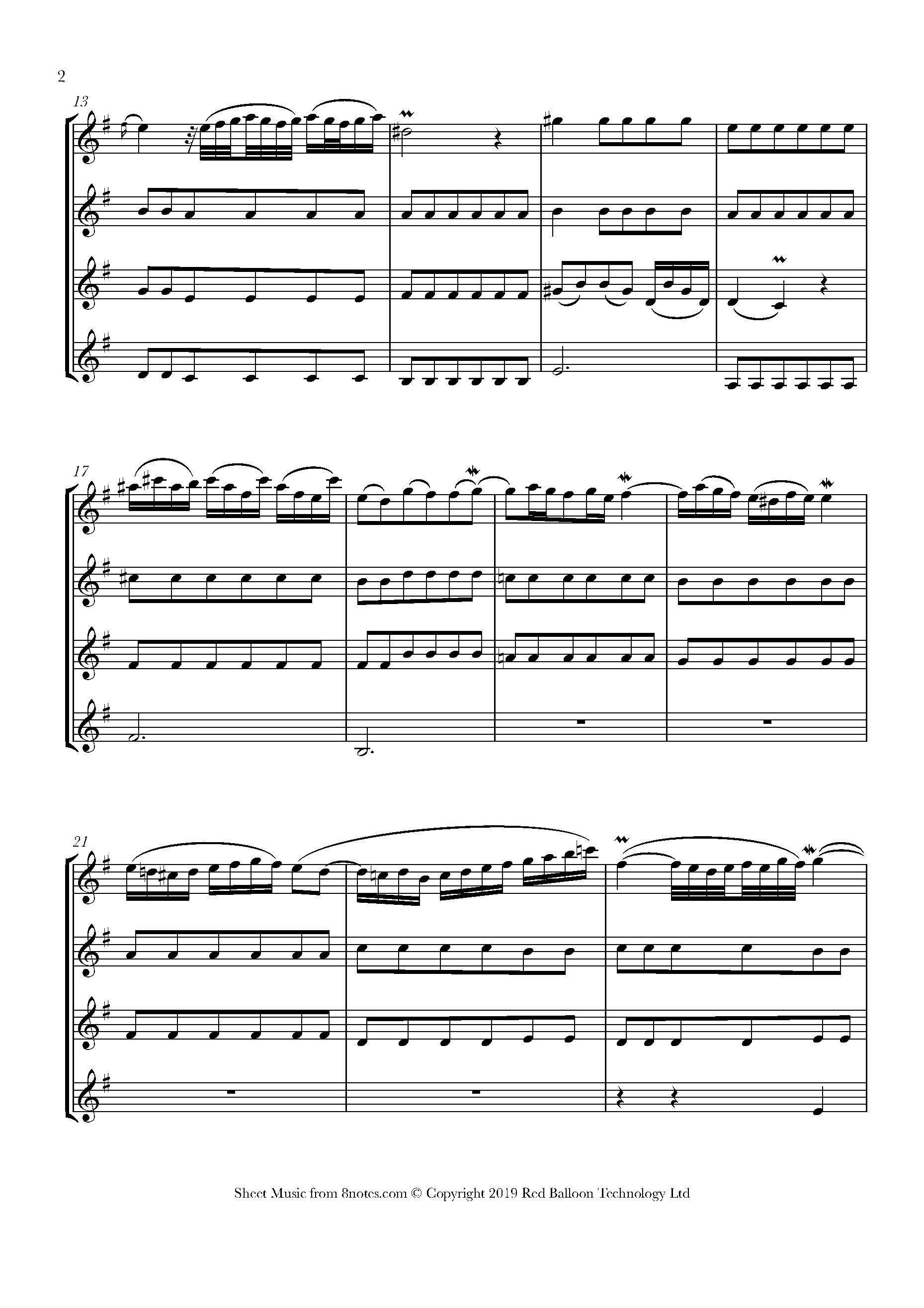 Bach BWV 974 Adagio (Bach/Marcello) Sheet music for Violin Quartet
