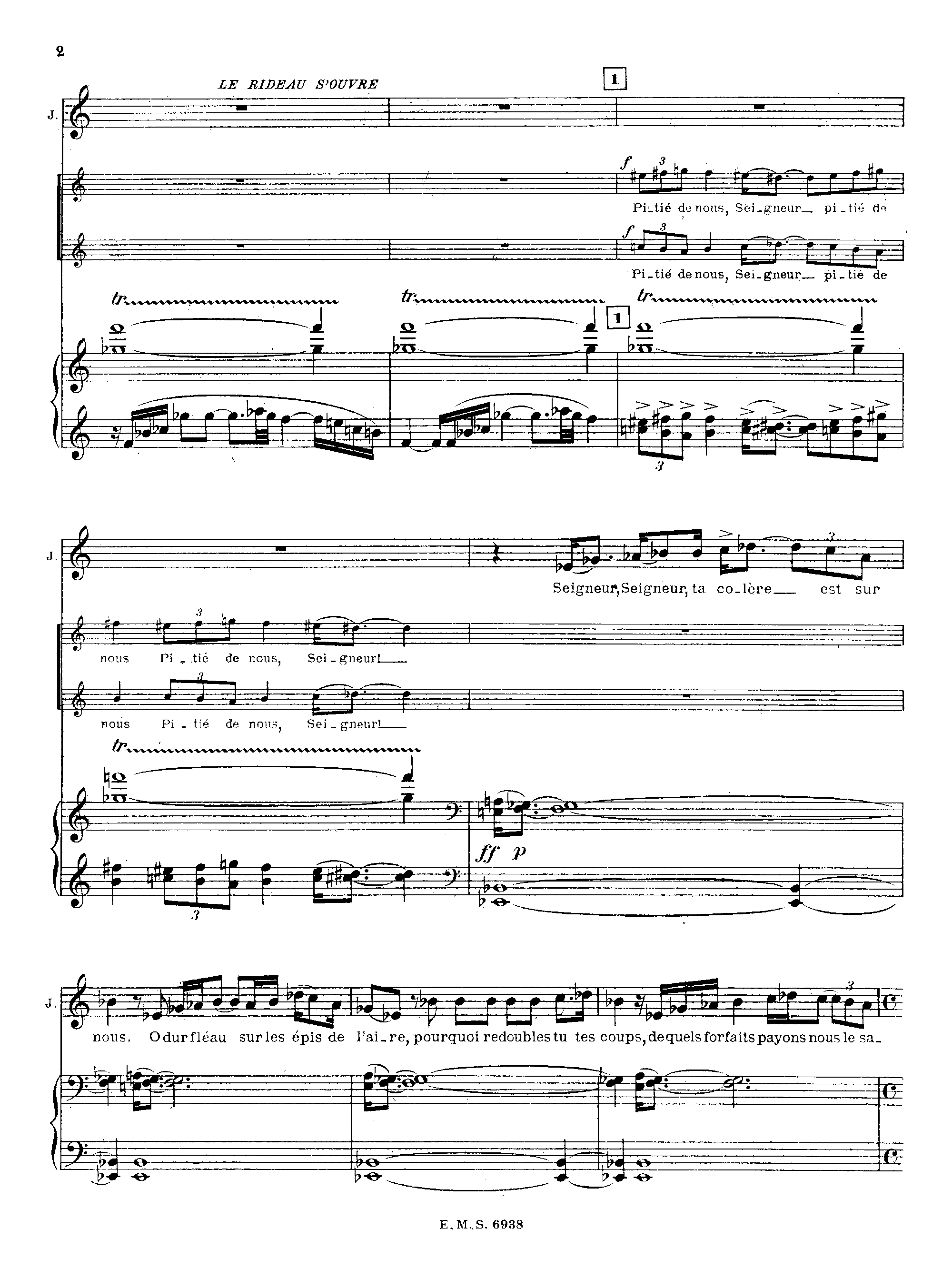 Judith, H.57b by Arthur Honegger Sheet Music arranged by 8notes.com for Vocal Score - 1 of 124 pages