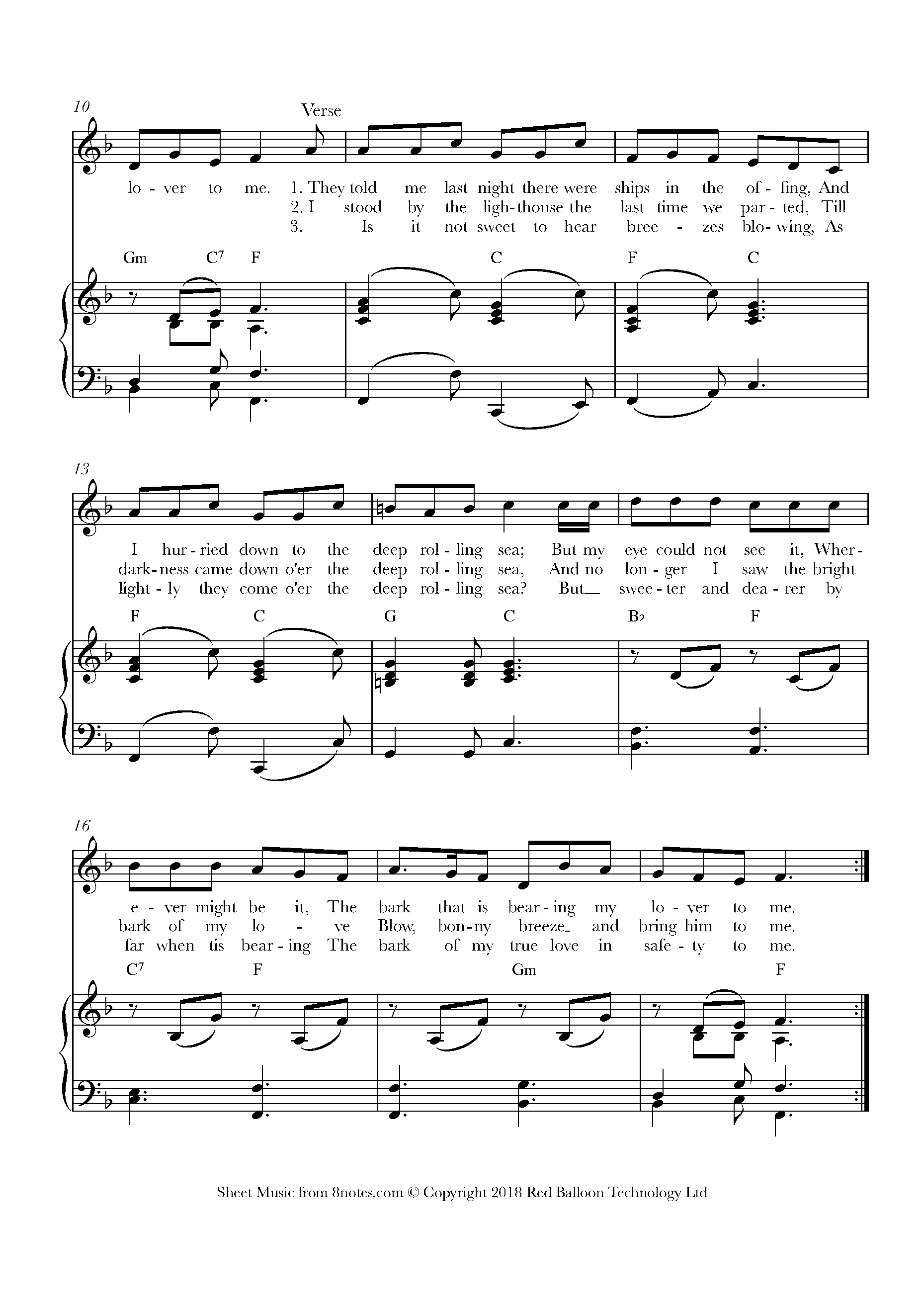 Blow the Wind Southerly Sheet music for Voice Blow the Wind Southerly Sheet music for Voice