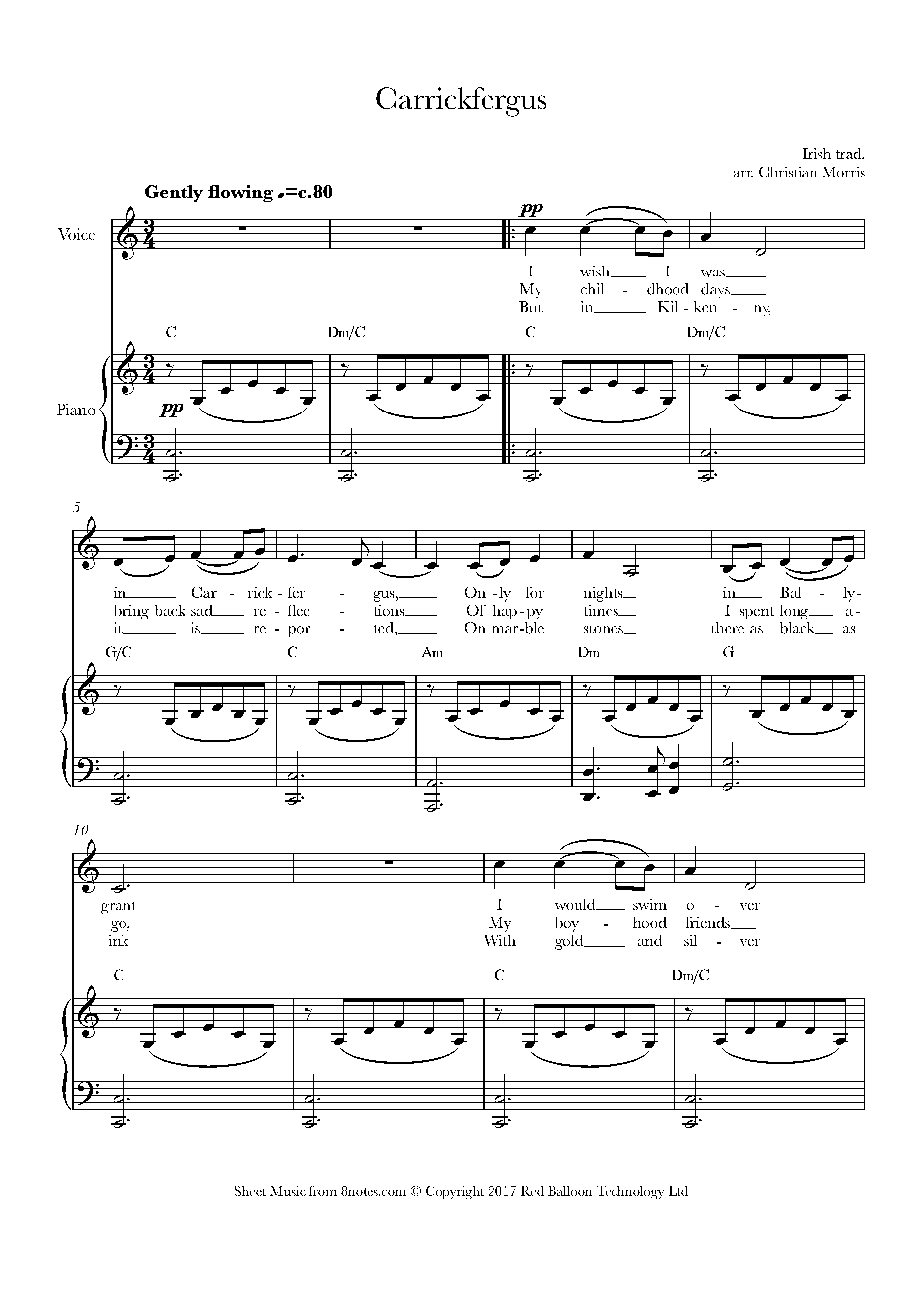 Carrickfergus Sheet music for Voice