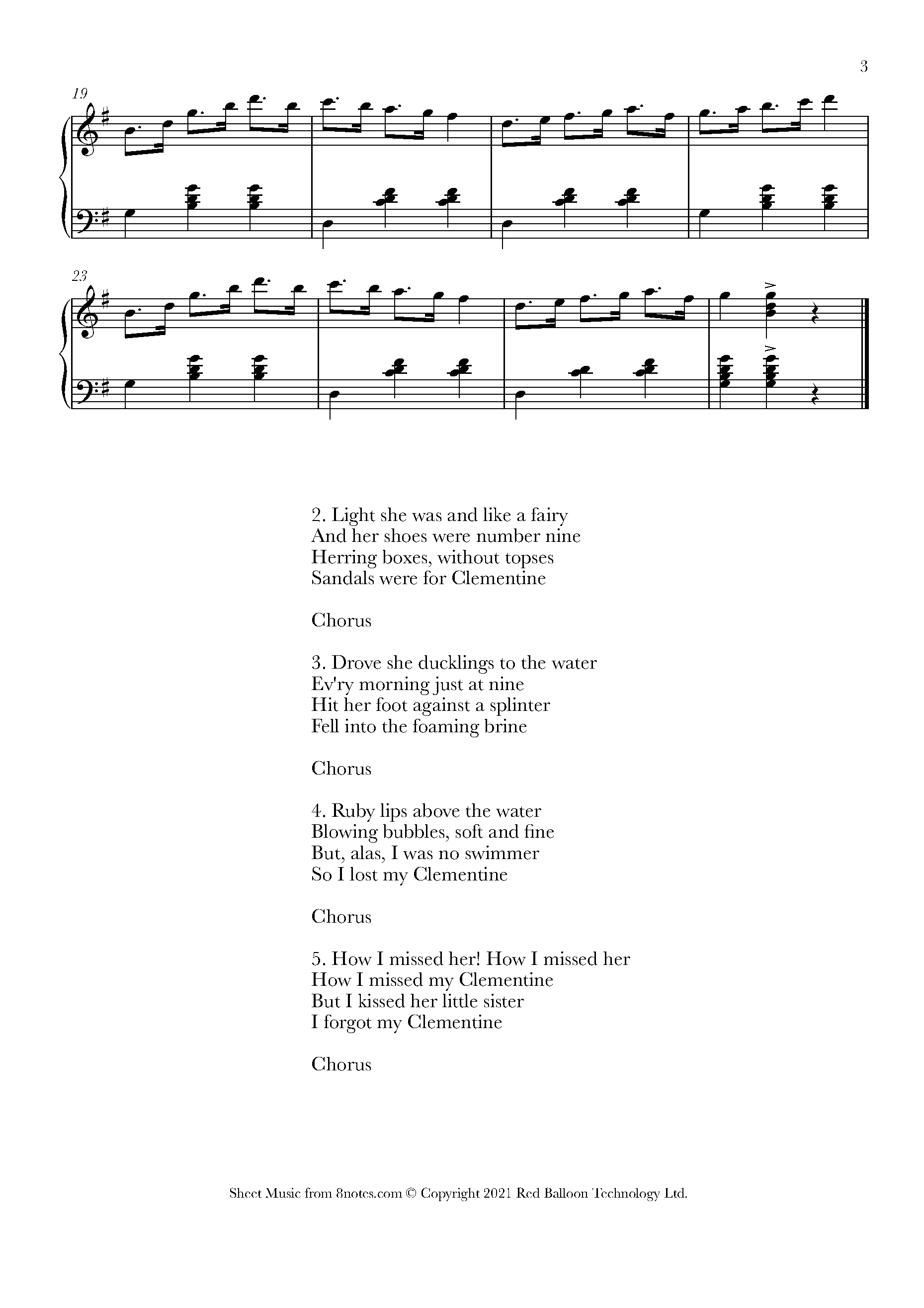Percy Montrose Oh My Darling Clementine U S Trad Sheet Music For Voice 8notes Com Percy Montrose Oh My Darling Clementine U S Trad Sheet Music For Voice 8notes Com